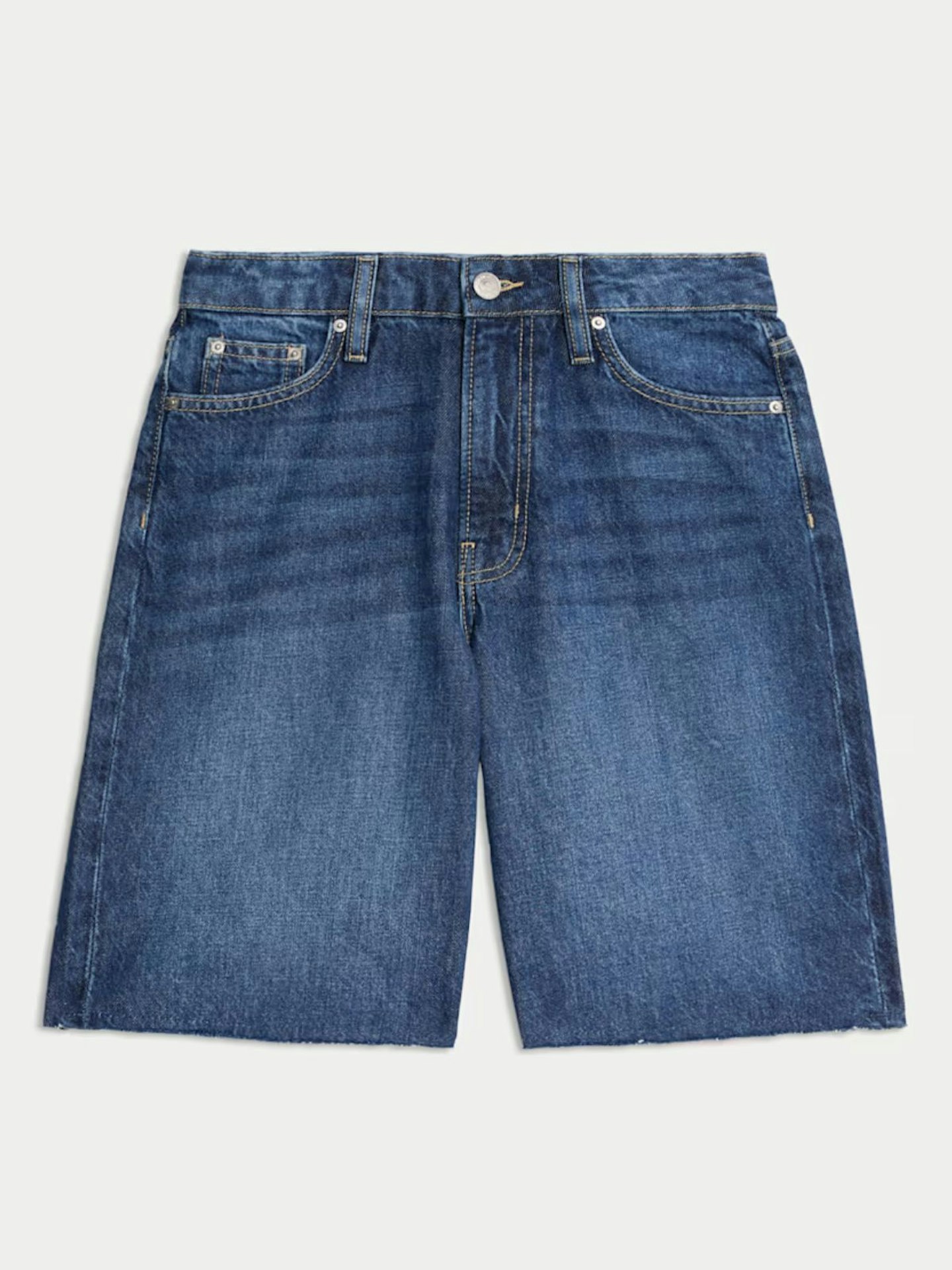 Pure Cotton Denim Bermuda Shorts