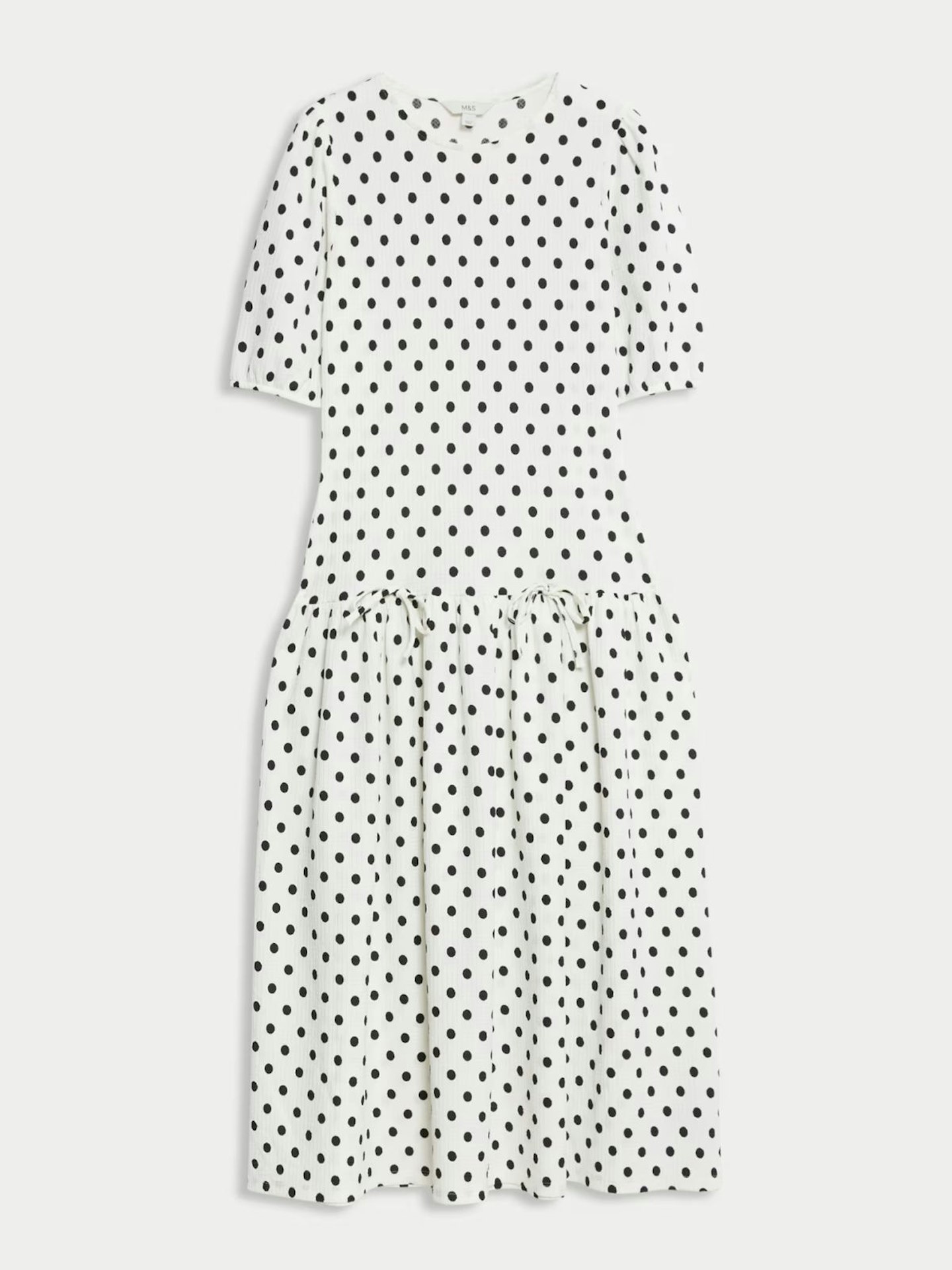 Polka Dot Midi Waisted Dress