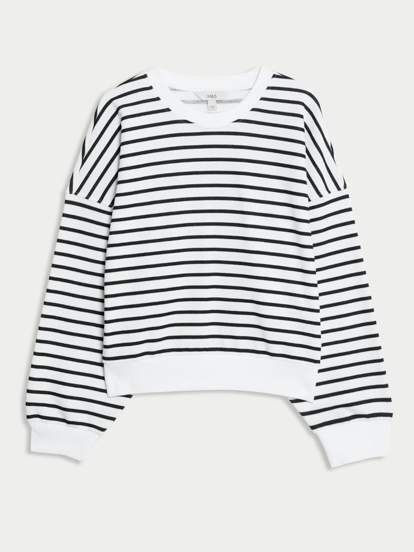 Pure Cotton Striped Sweatshirt