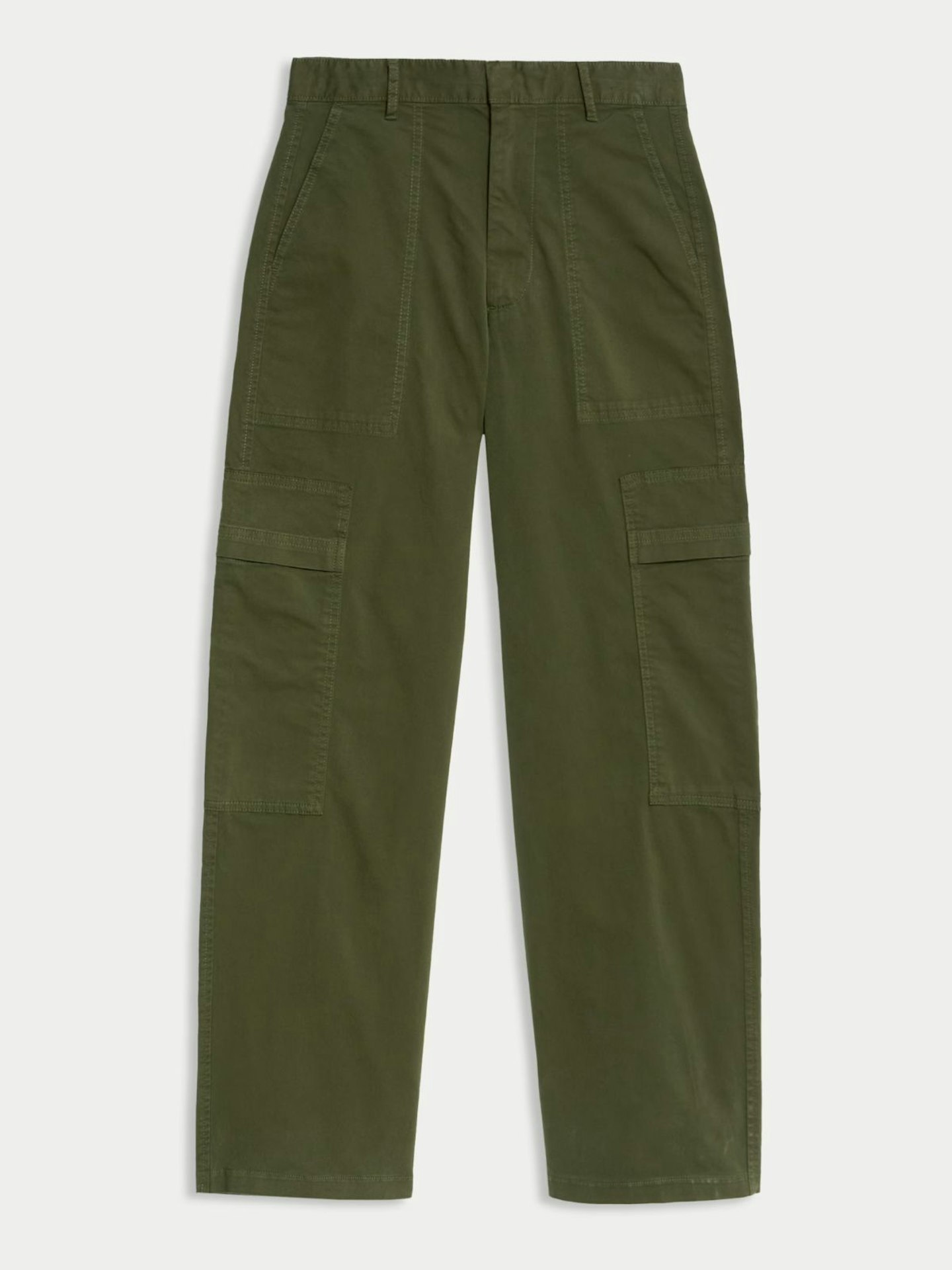 Cotton Rich Cargo Wide Leg Trousers