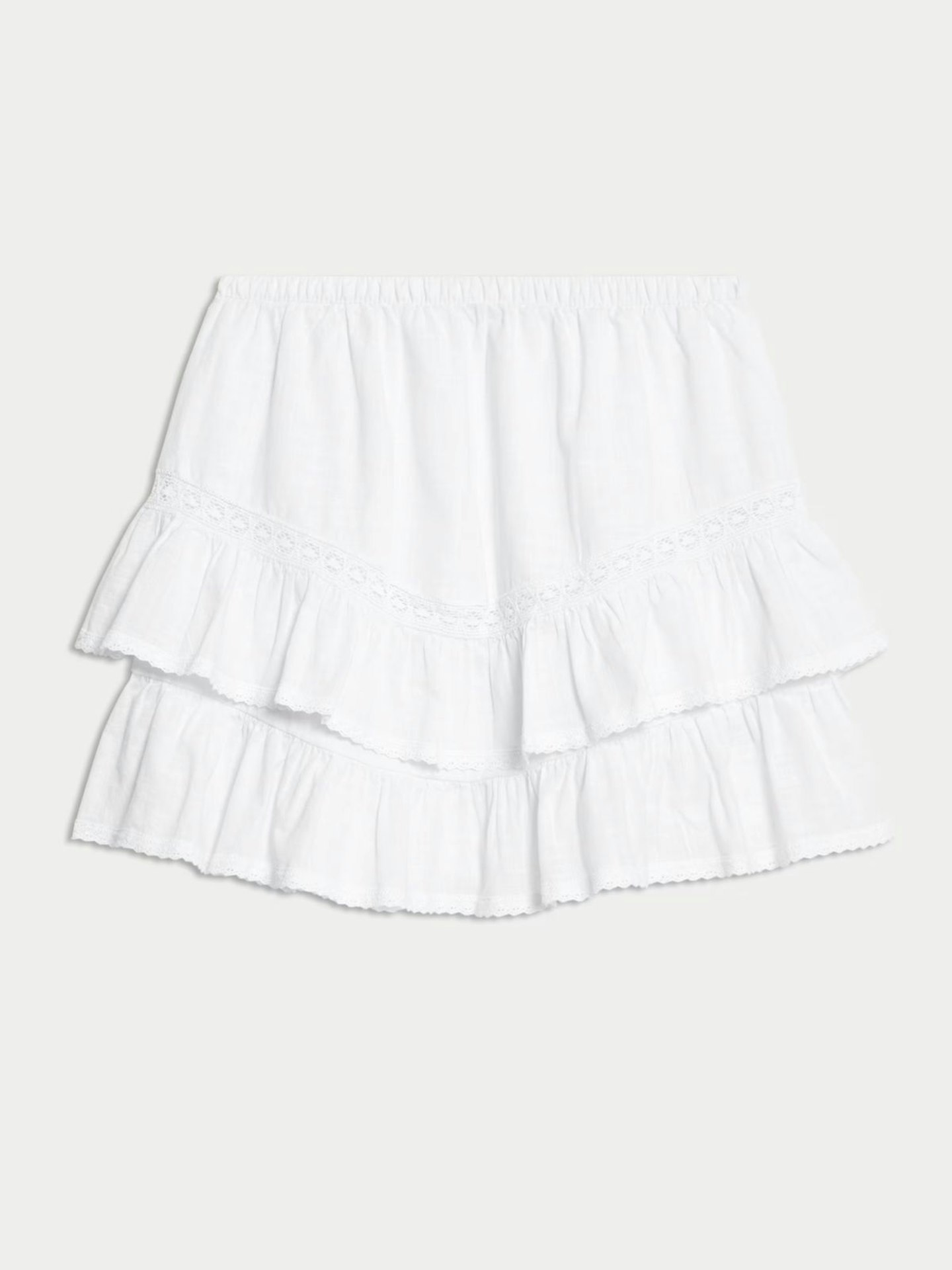 Pure Cotton Embroidered Mini Skirt