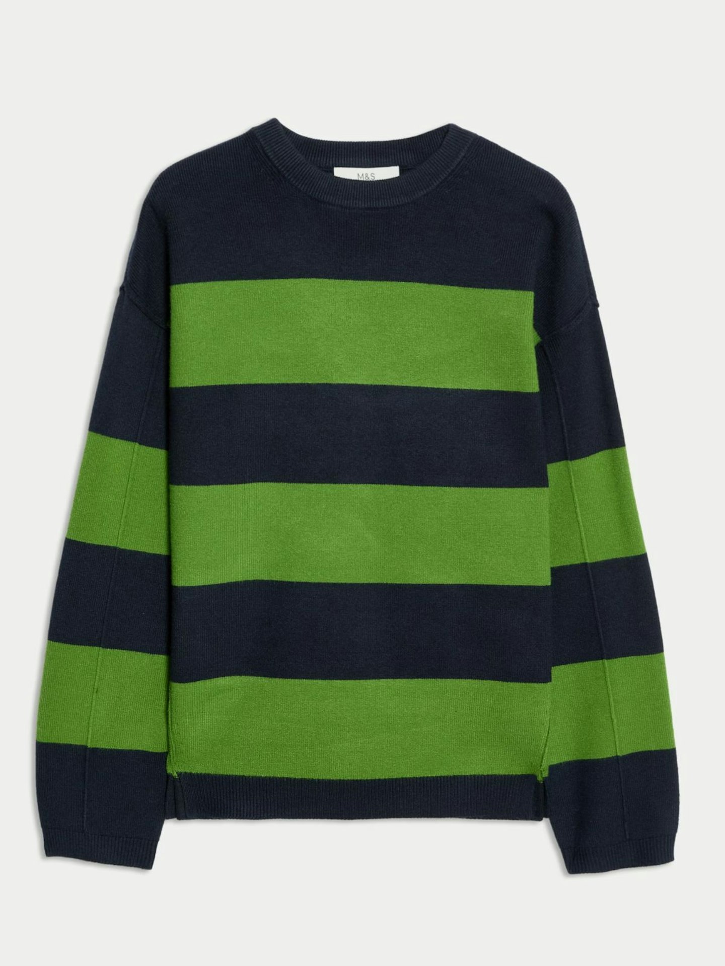Soft Touch Striped Crew Neck Jumper