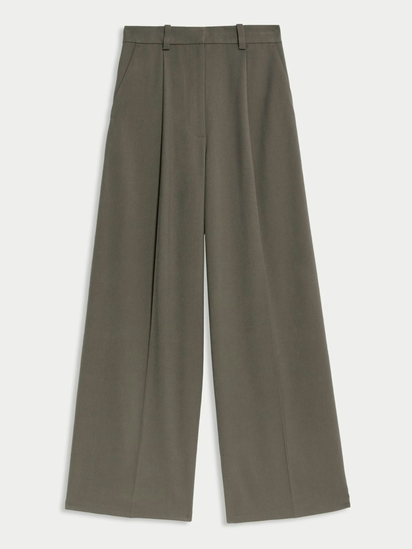 Pleated Wide Leg Trousers