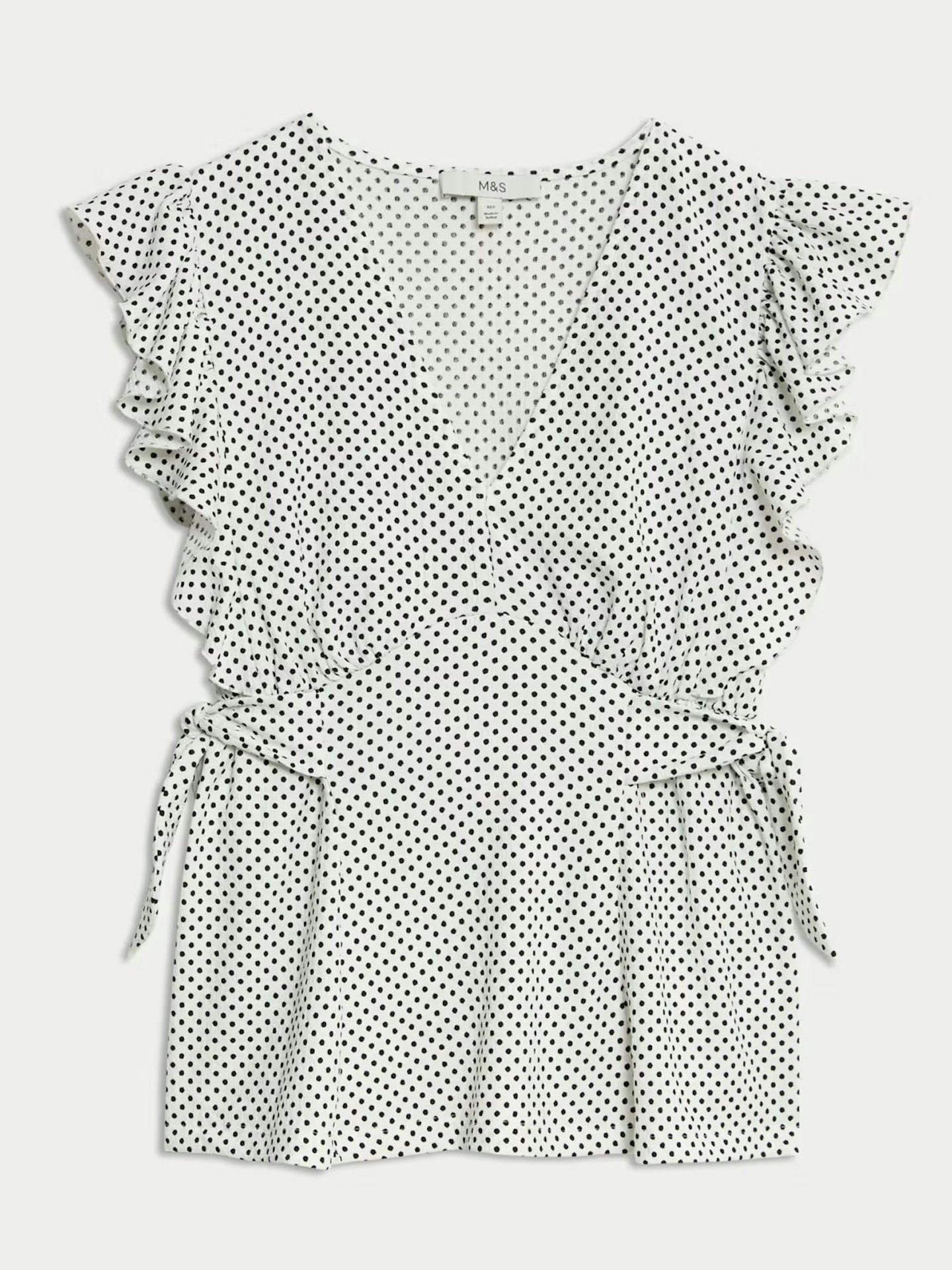 Polka Dot V-Neck Regular Fit Top