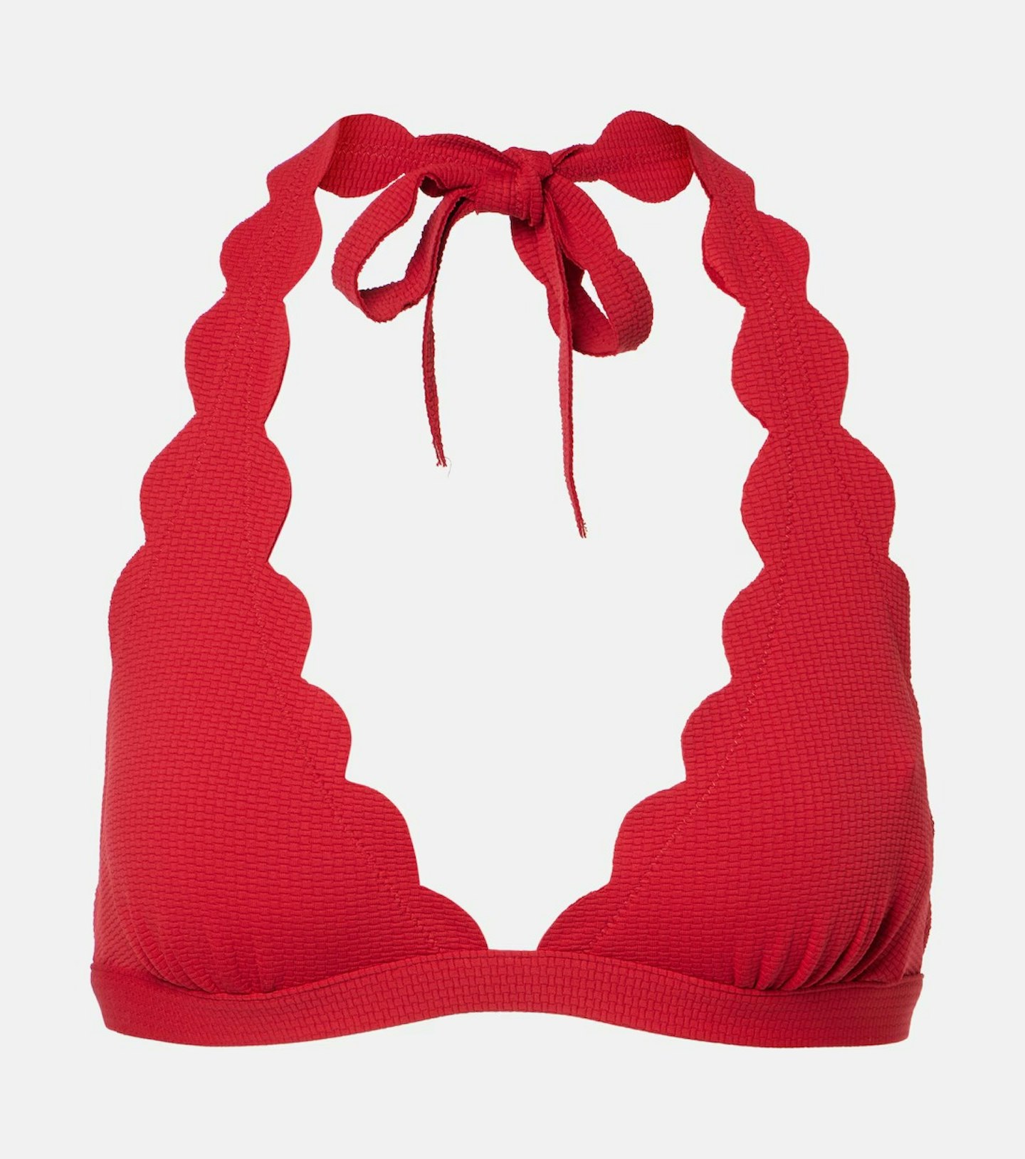 Marysia, Spring Scalloped Halterneck Bikini Top