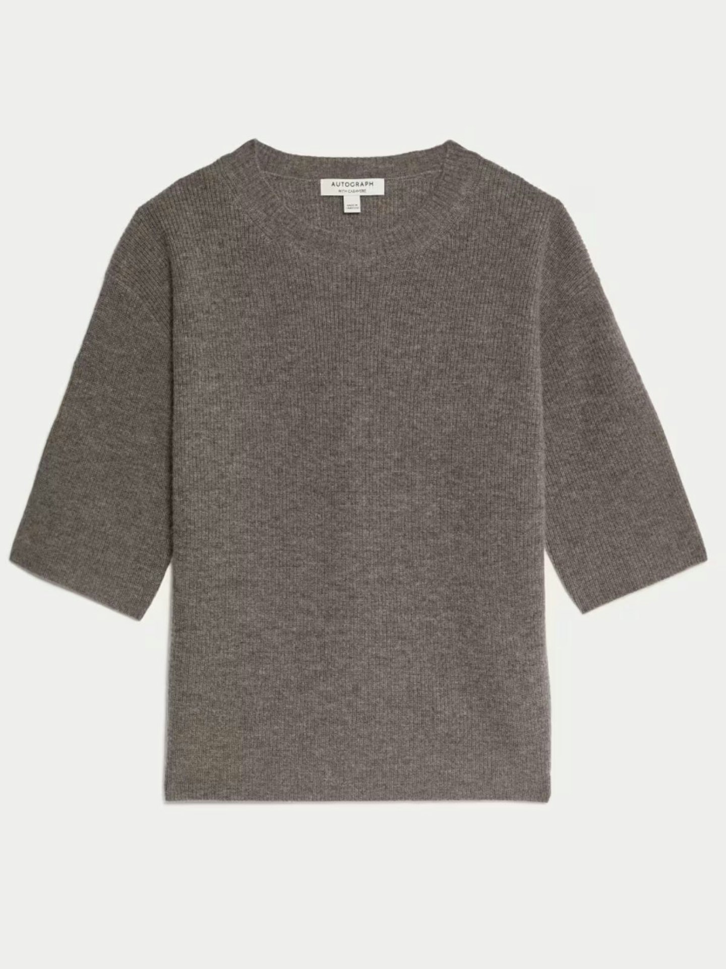 Merino Wool Rich Knitted Top With Cashmere