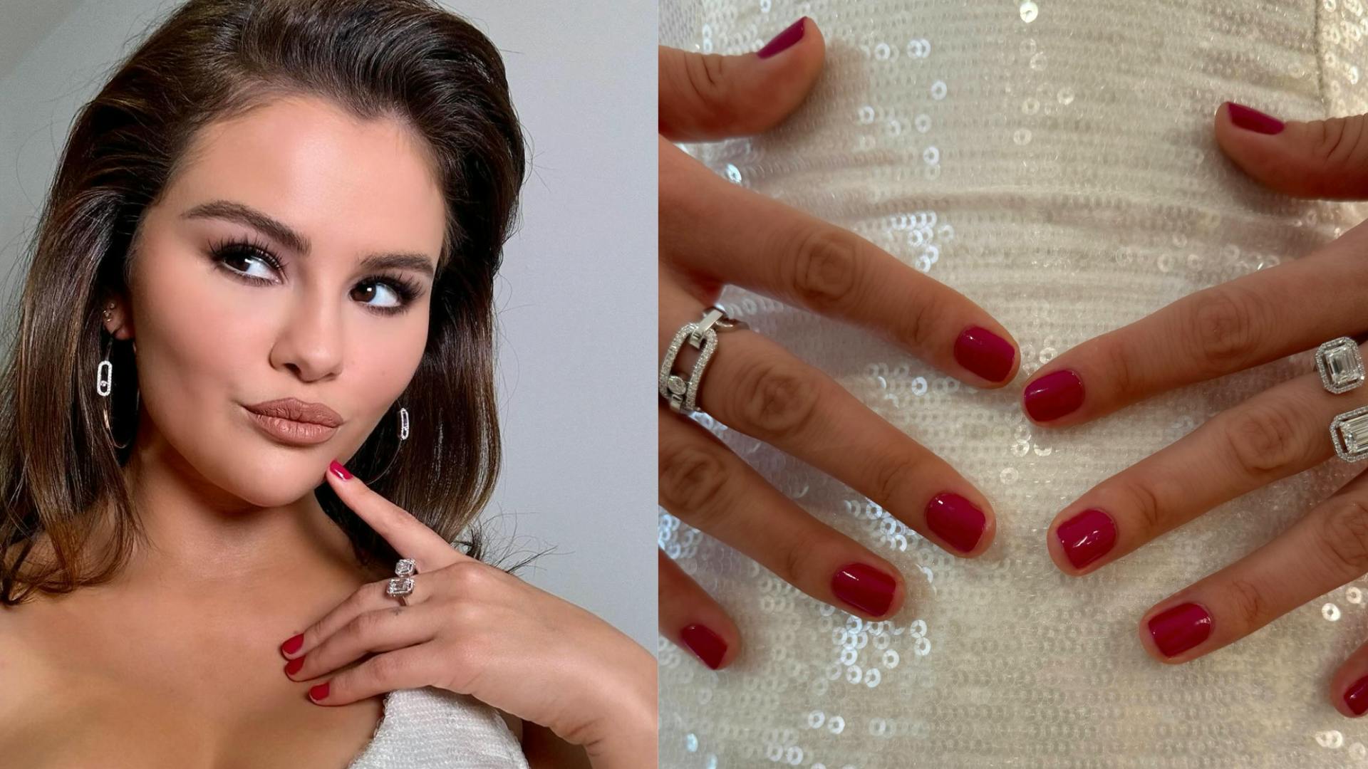 Sethexy Glossy False Nails Glitter Red Full Cover Art Design Acrylic 24Pcs  Fake nails for Women and Girls : Amazon.ae: Beauty