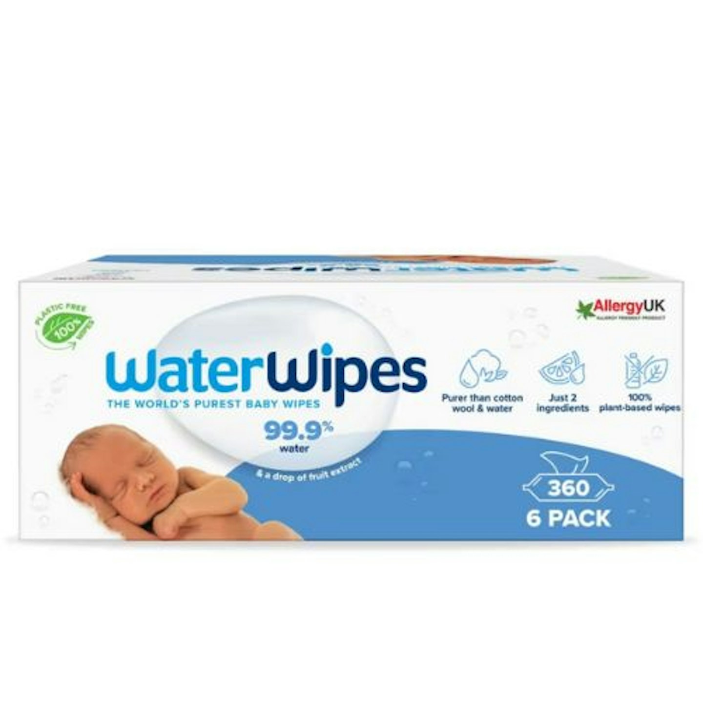 WaterWipes Original Plastic Free Baby Wipes 6pk