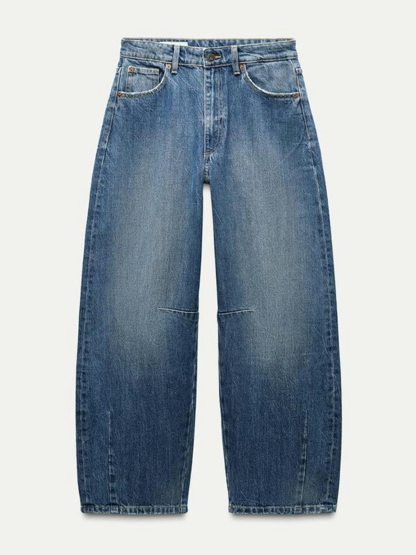 TRF Mid-Rise Baggy Balloon Jeans