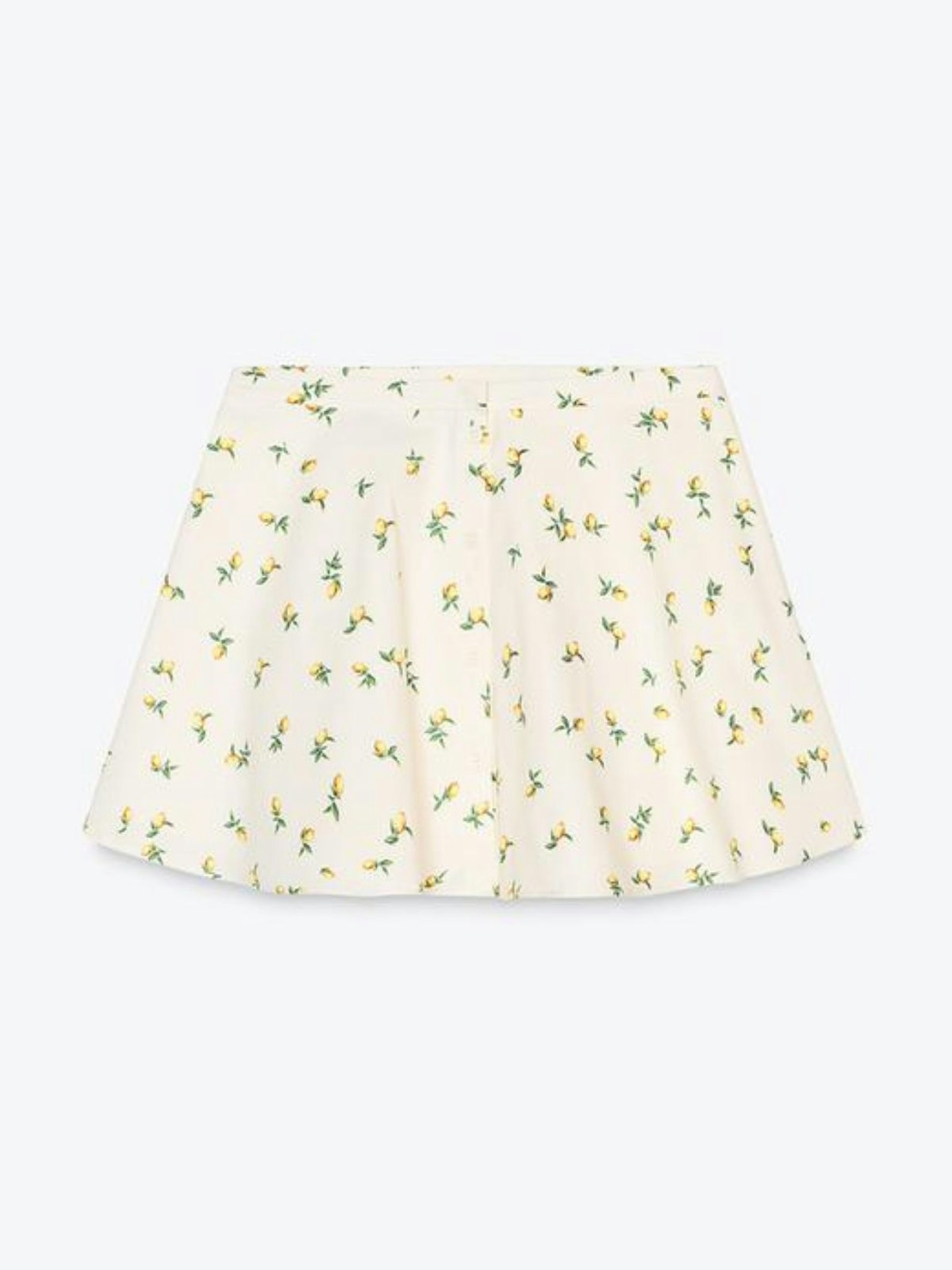 Lemon Print Mini Skirt