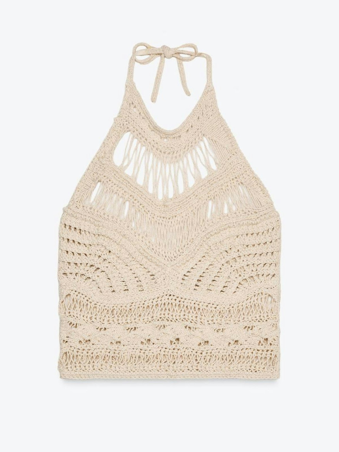 Distressed Knit Halter Top