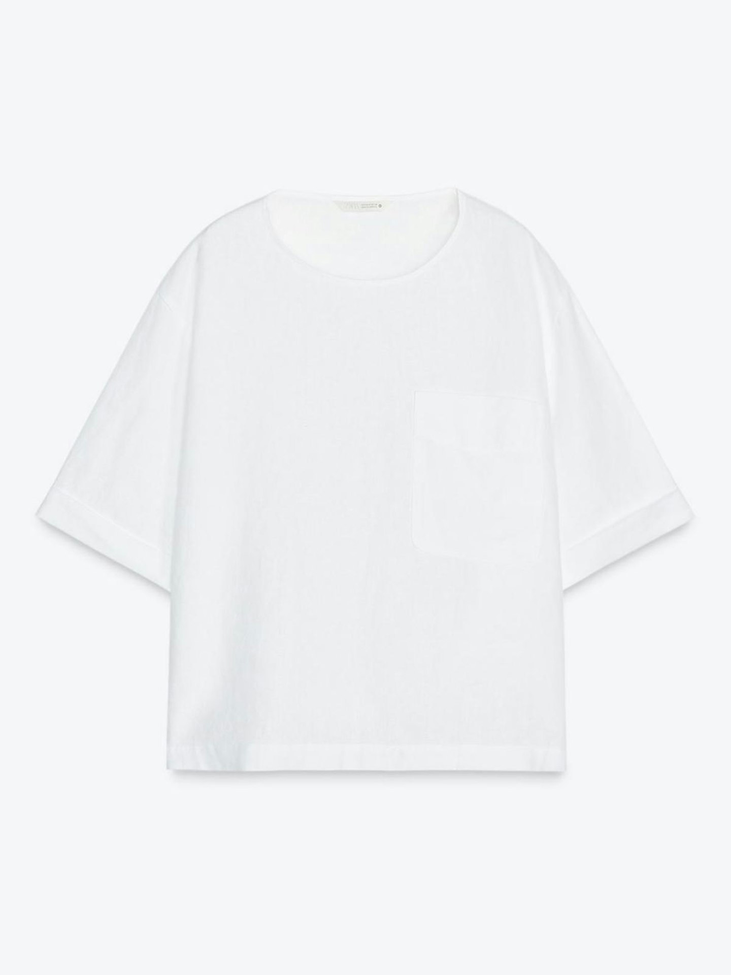 ZW Collection 100% Linen Blouse With Pocket