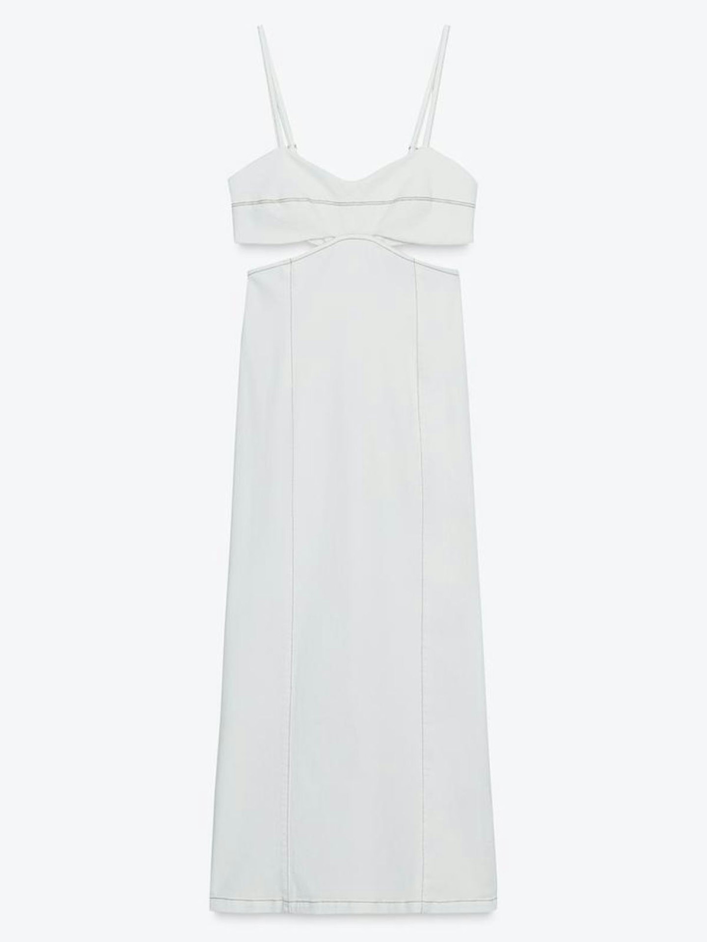 Midi Denim Cut Out Dress