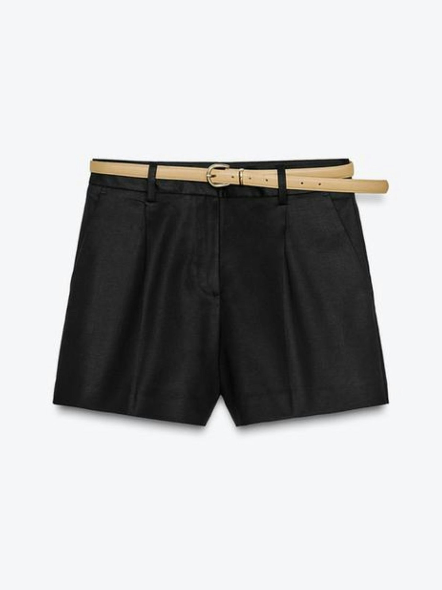 Darted Bermuda Shorts With Belt