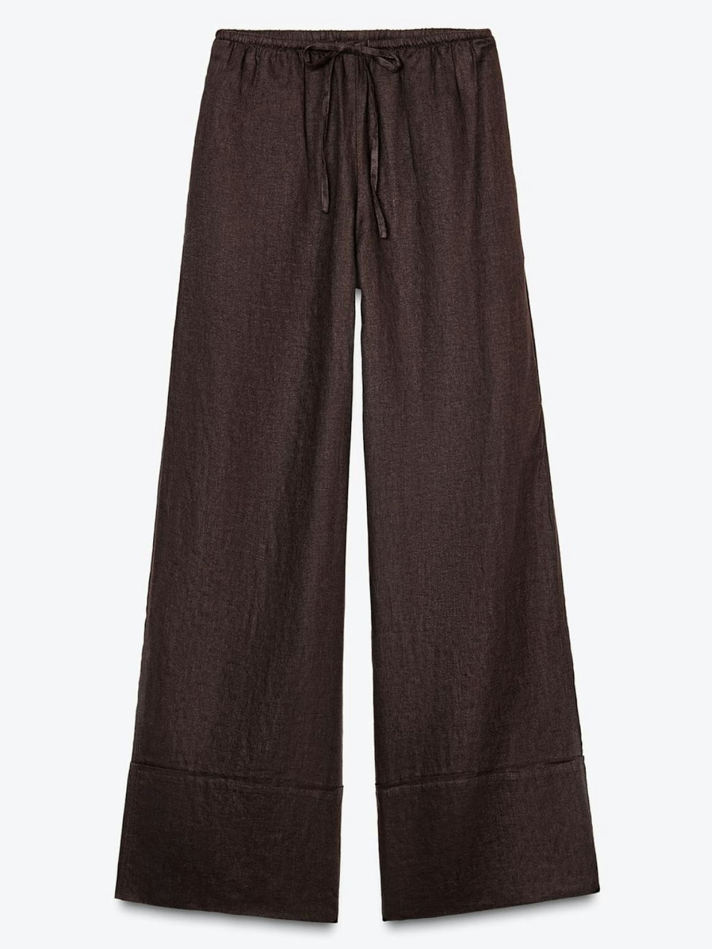 ZW Collection 100% Linen Palazzo Trousers