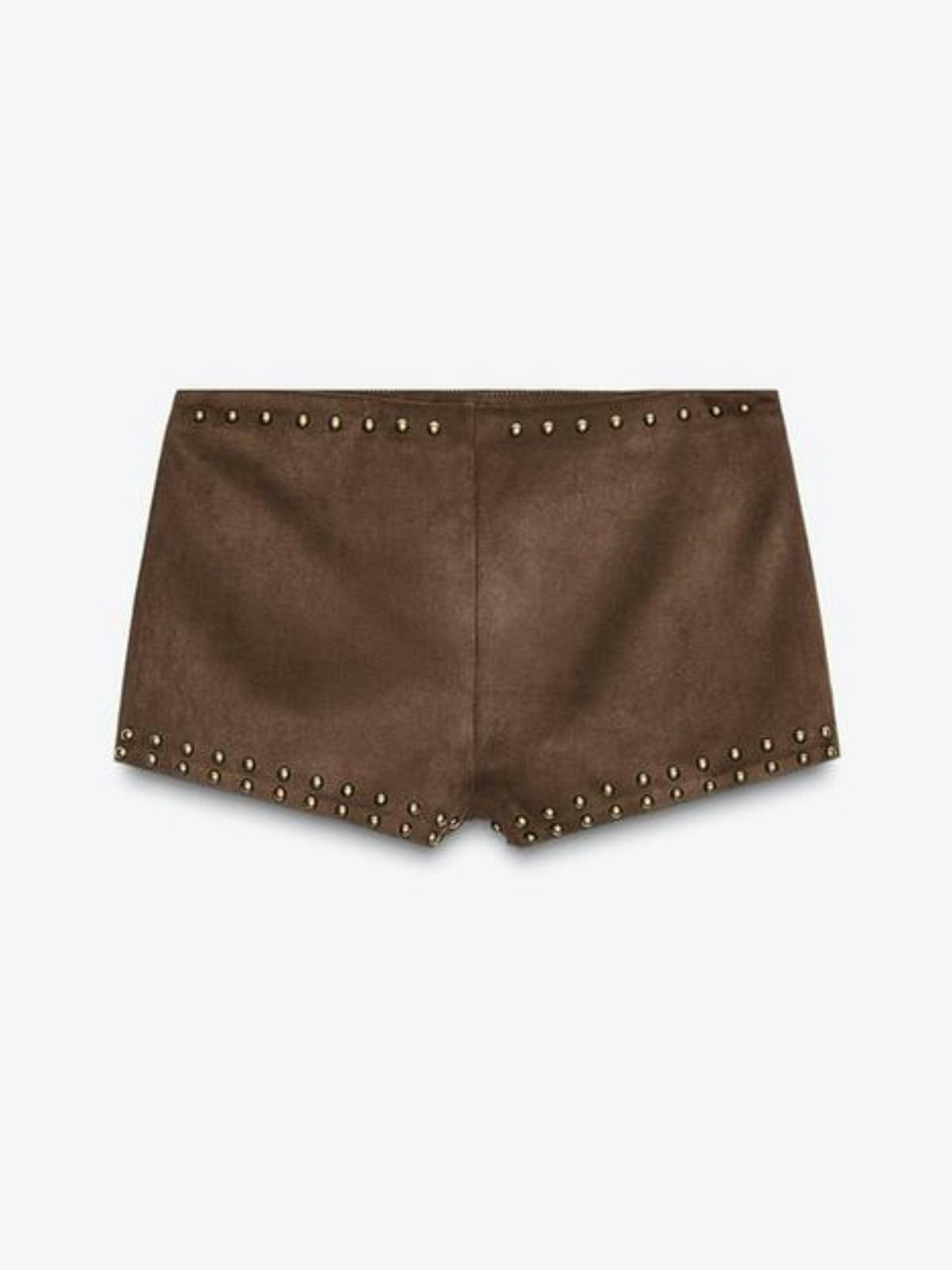 Faux Suede Stud Shorts