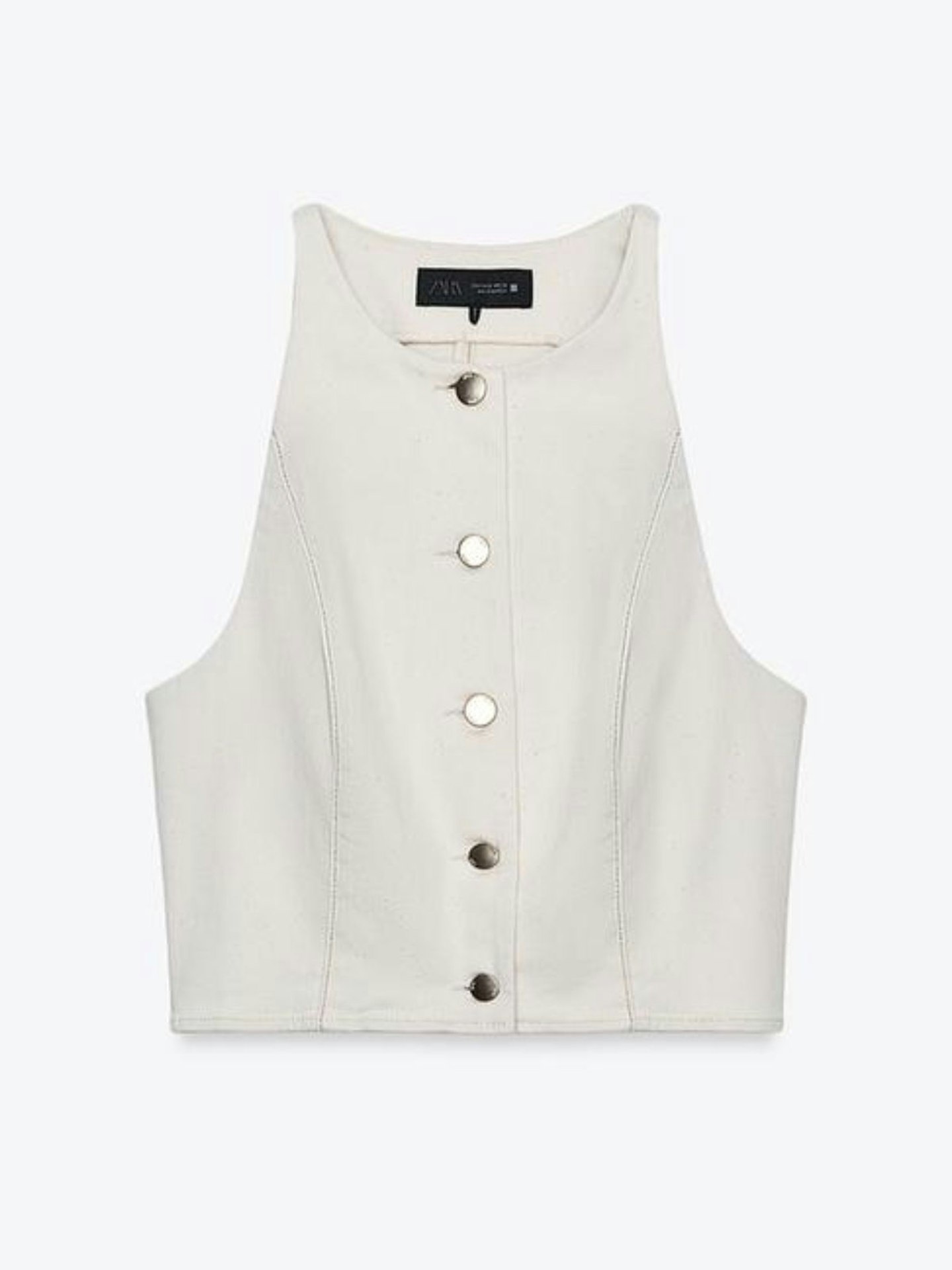 Z1975 Denim Crop Waistcoat