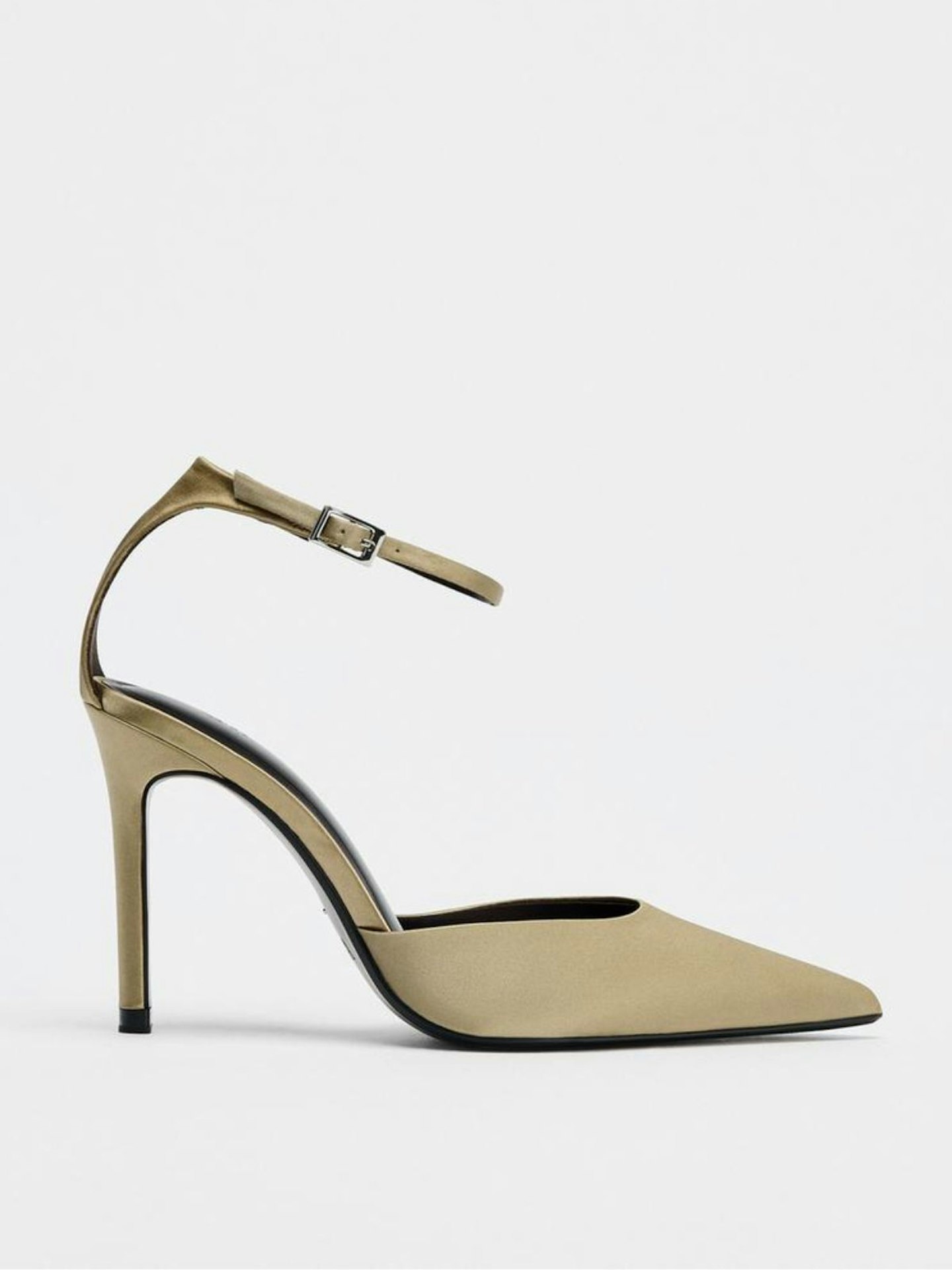 Satin High-Heel Shoes With Strap