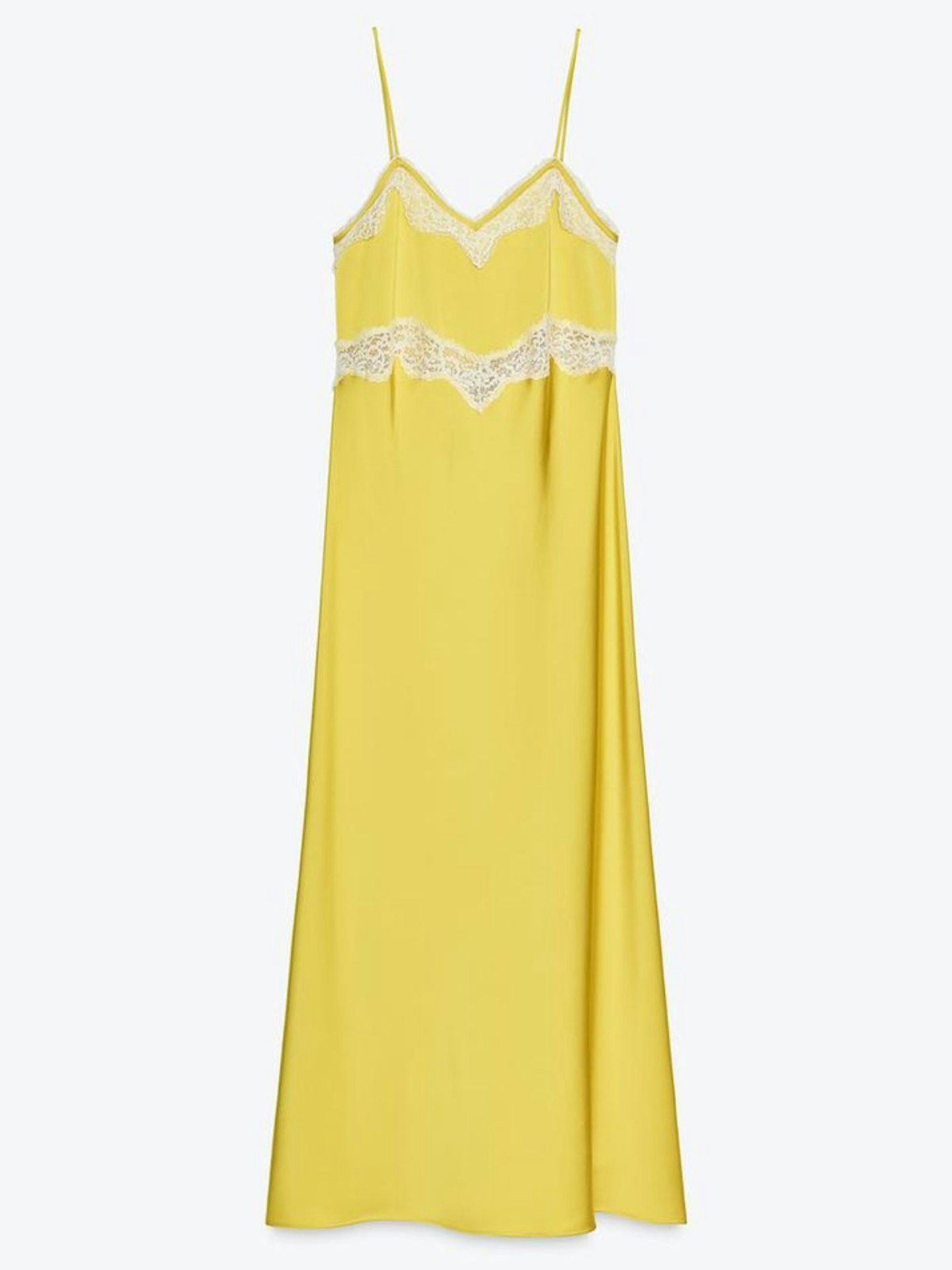 Lace Trim Camisole Midi Dress