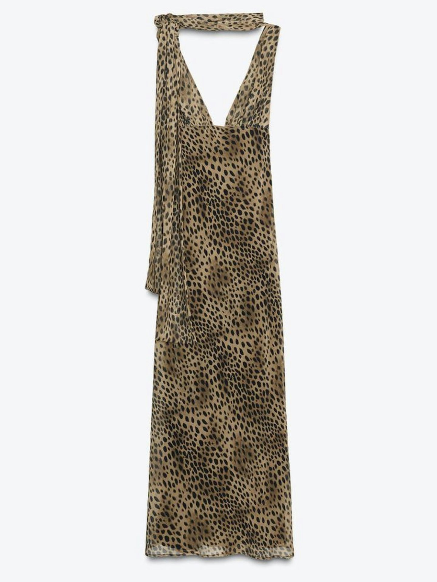 Animal Print Foulard Dress