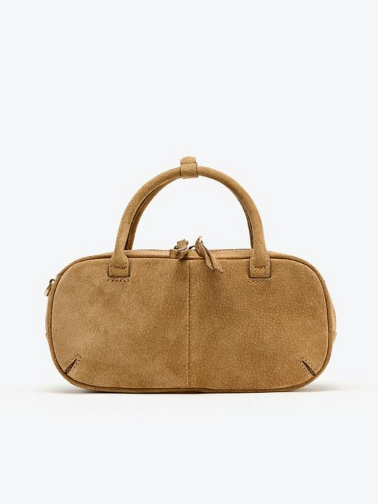 Mini Double Handle Split Suede Bag