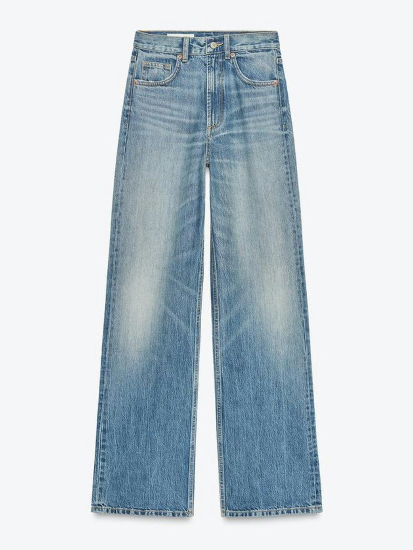 TRF Wide-Leg High-Waist Full Length Jeans