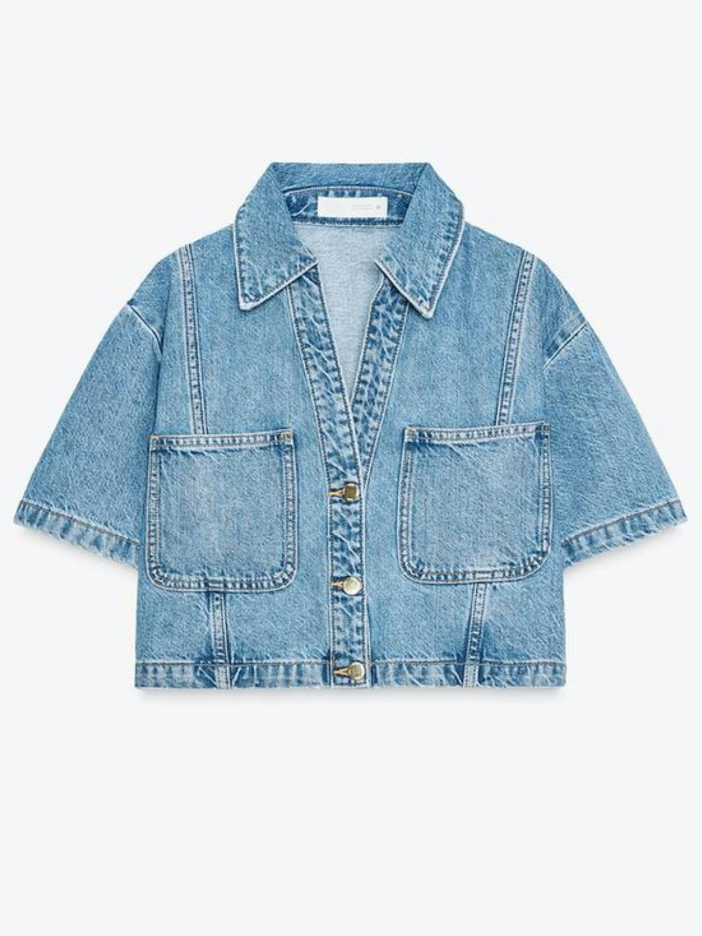Crop Denim Shirt