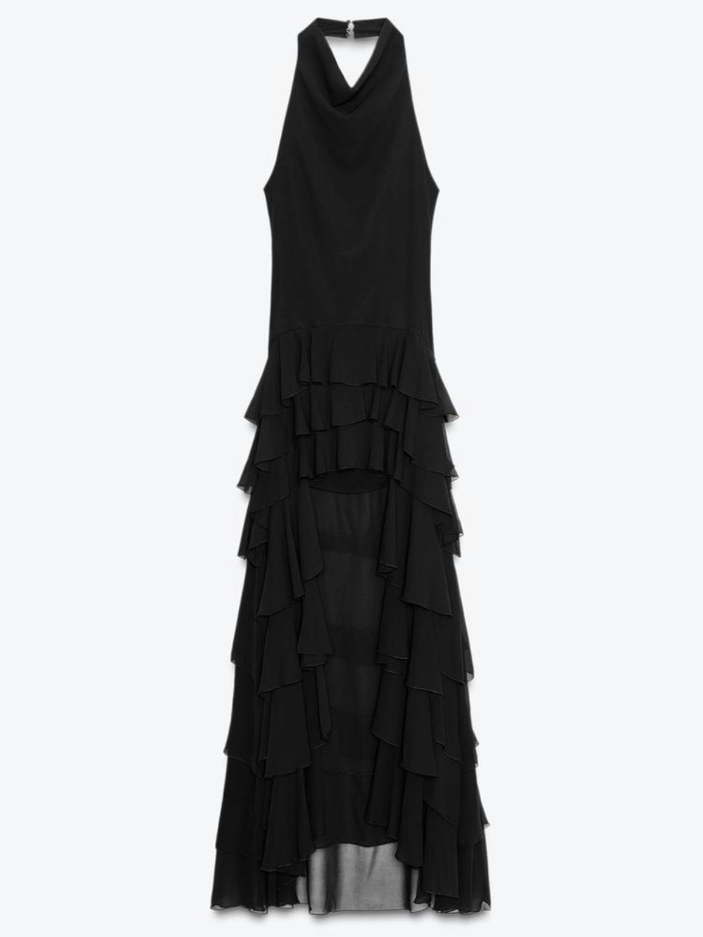 Halter Ruffle Long Dress