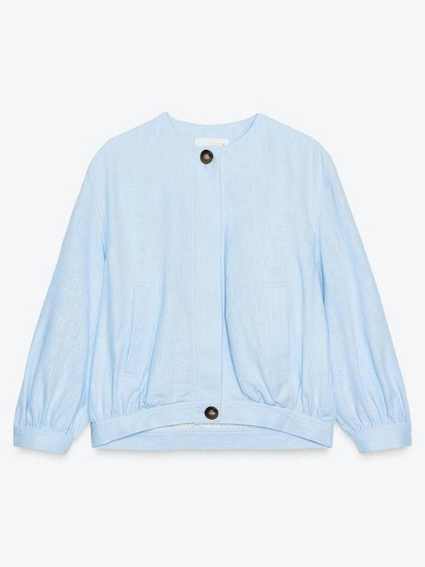 Bomber Jacket With Linen Blend