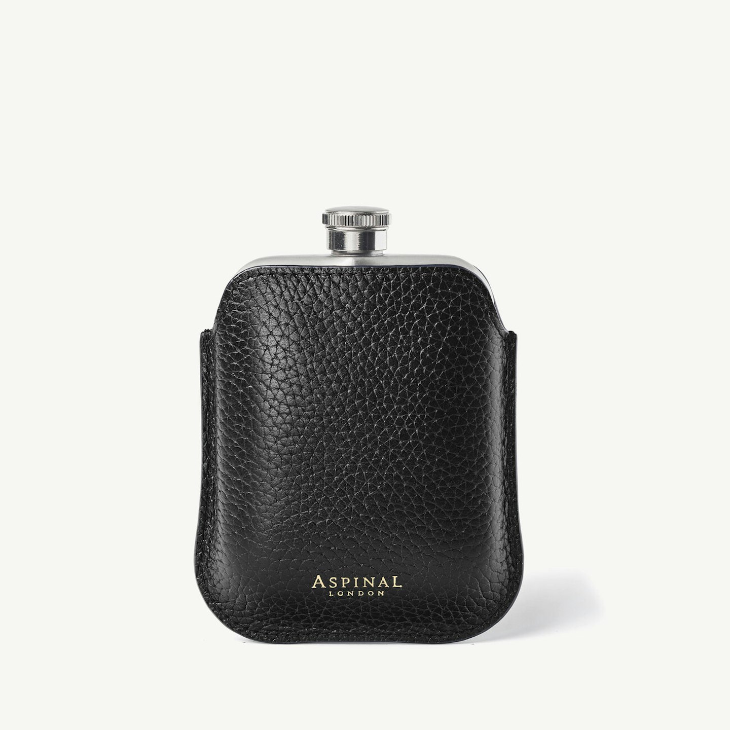 Aspinal Of London, 5oz Hip Flask With Leather Pouch