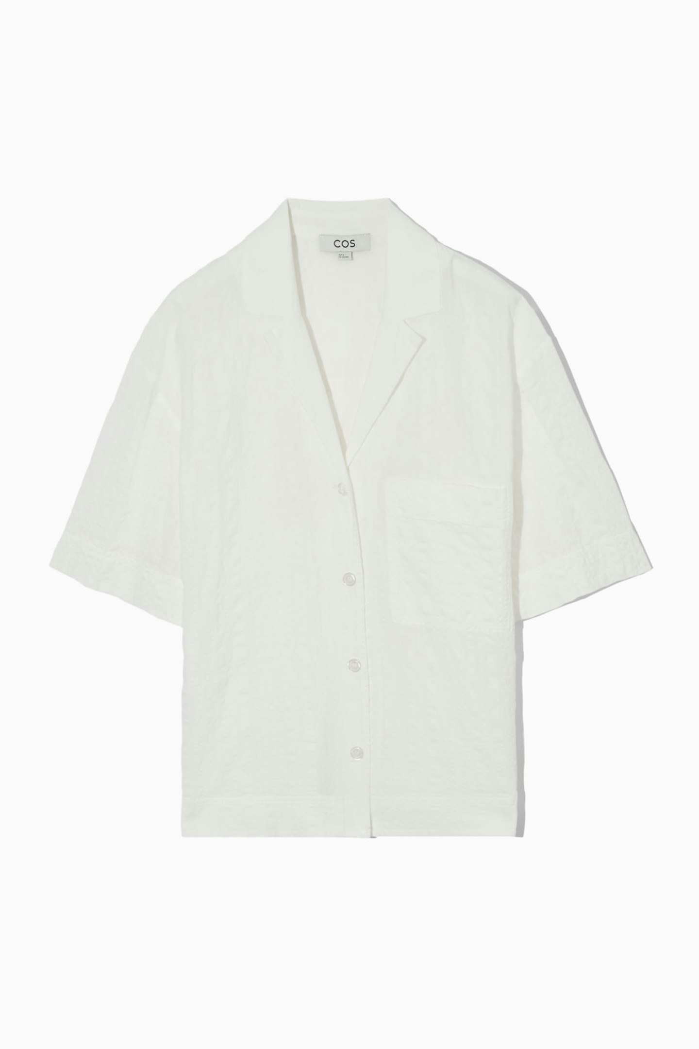 COS, Camp-collar Checked Seersucker Shirt