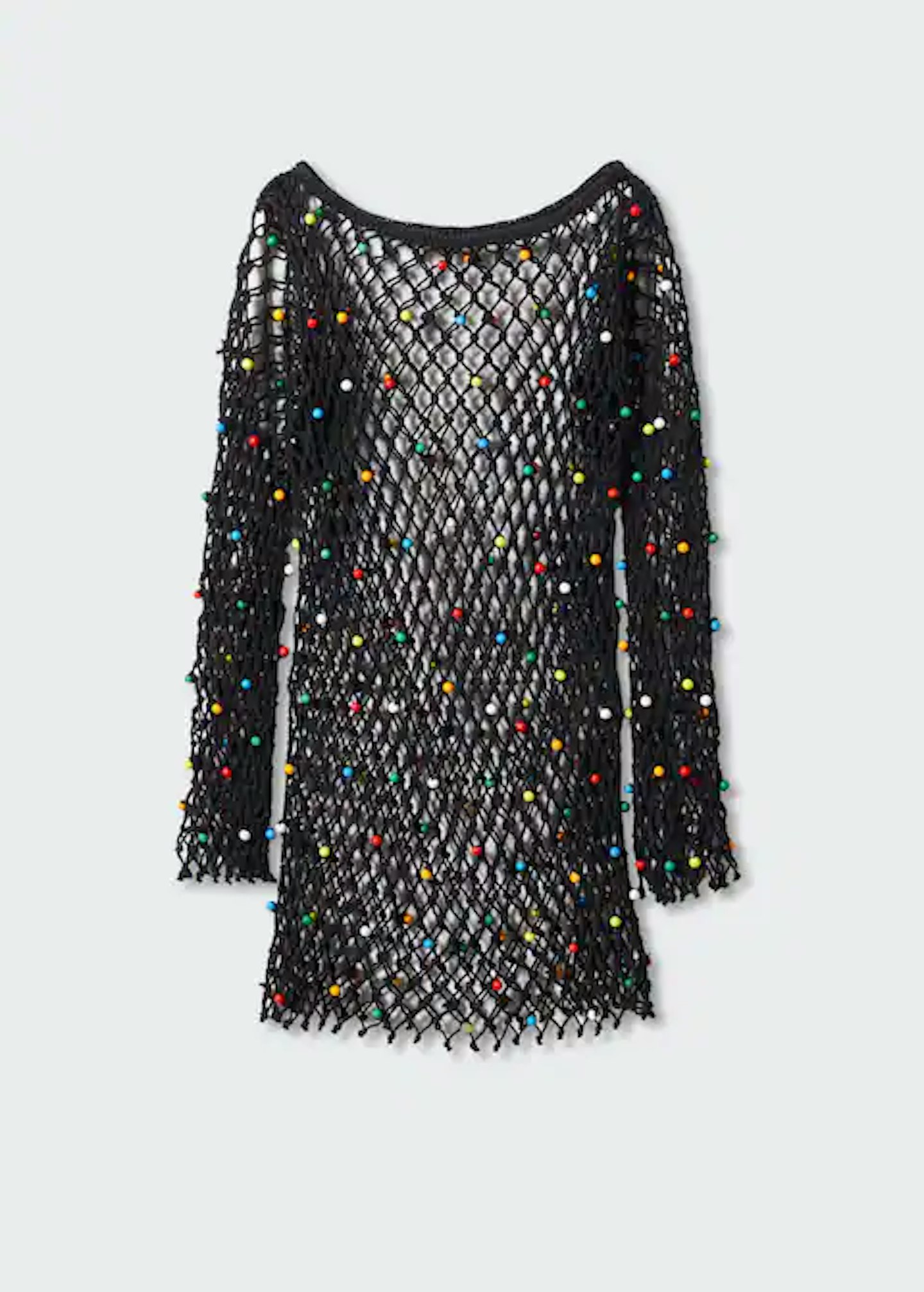 mango mesh beaded dress