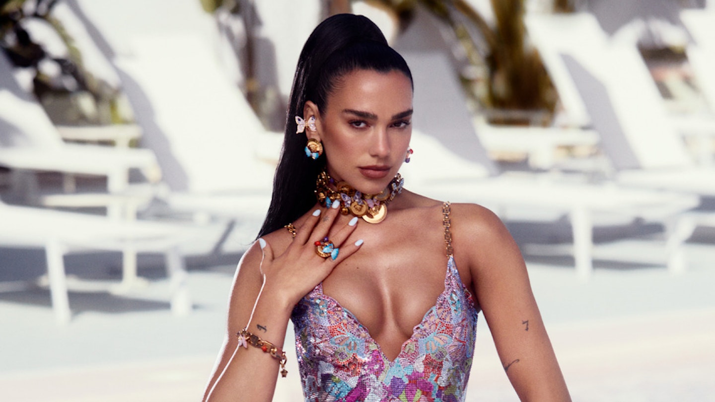 atelier versace mini dress dua lipa Just Like Kendall Jenner, Dua Lipa Is Giving Us Paris Hilton In Birthday Versace Vibes