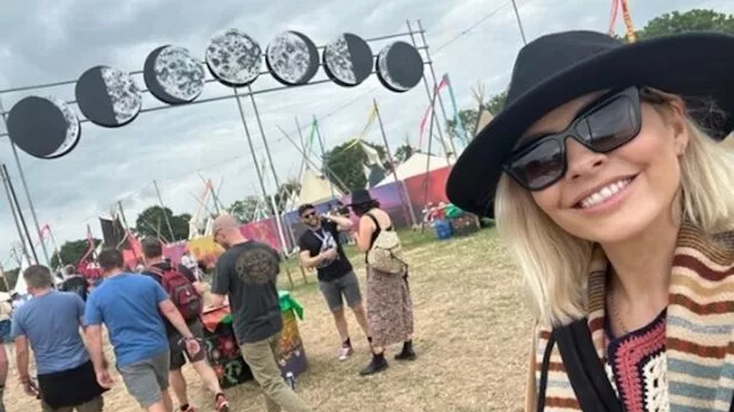 Holly Willoughby at Glastonbury festival