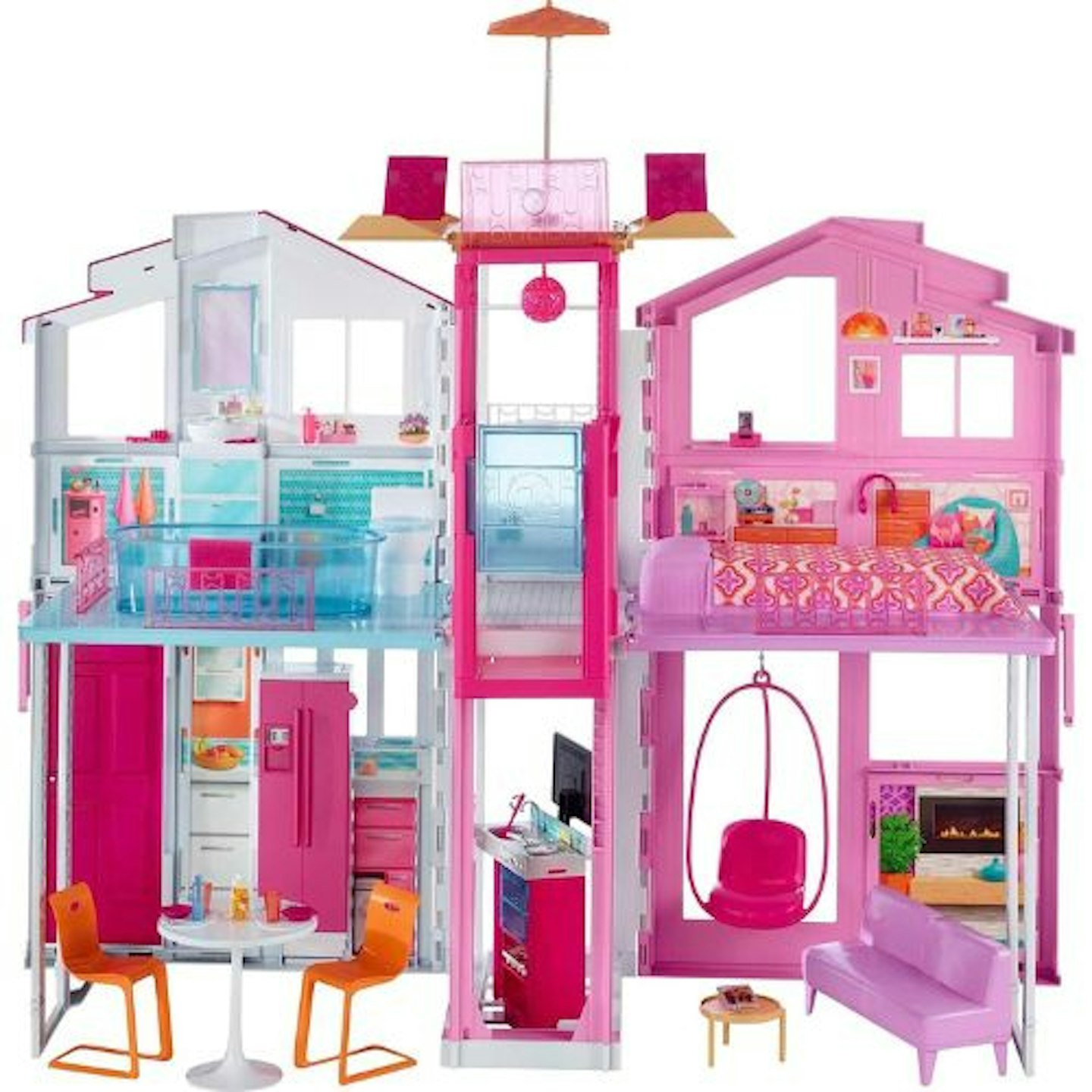 Best Children's Toy : Barbie 3-Story Townhouse Dollhouse with Elevator