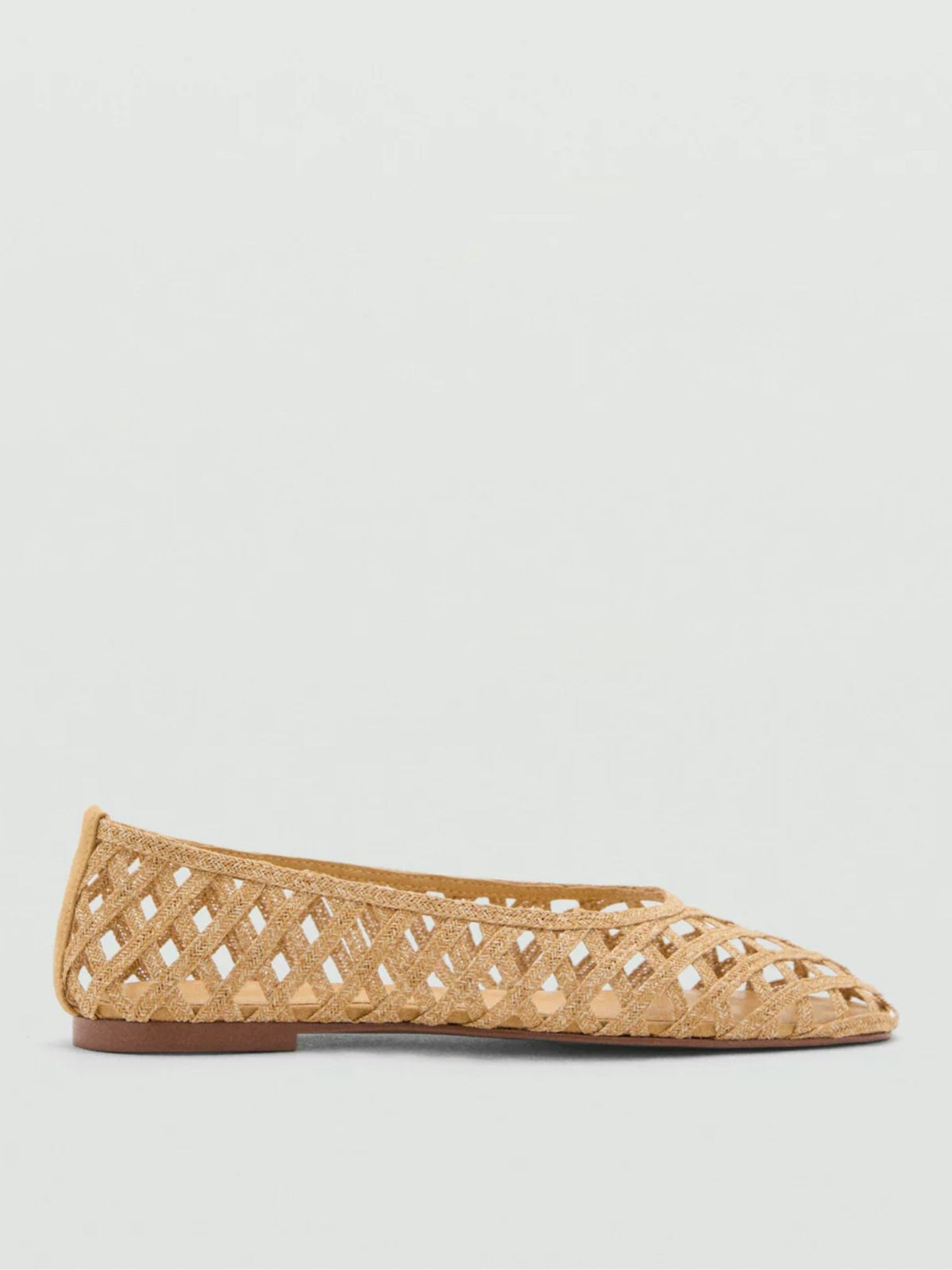 Mango, Natural Fibre Ballerina Flats