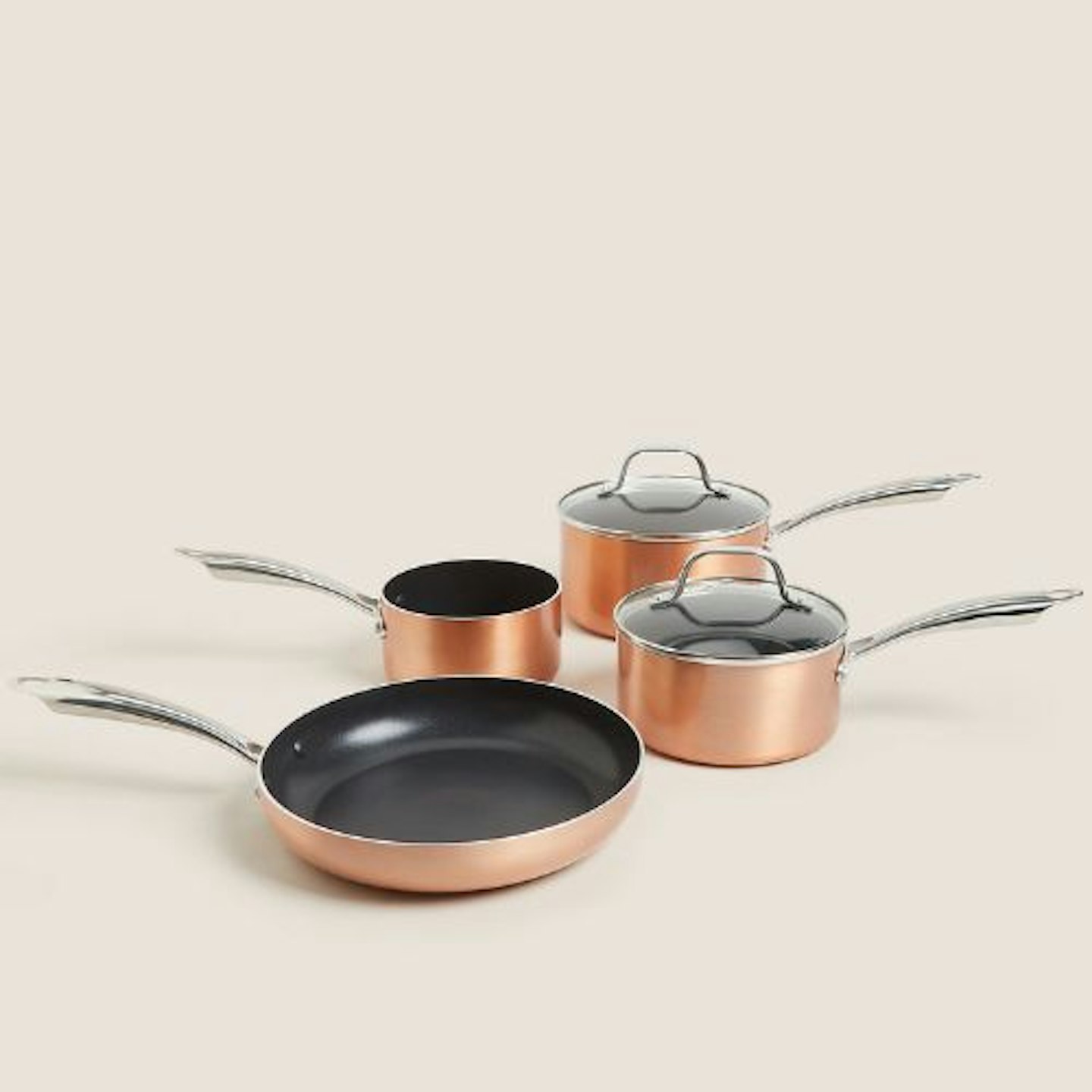 Copper Aluminium Non-Stick Pans (Set of 4)