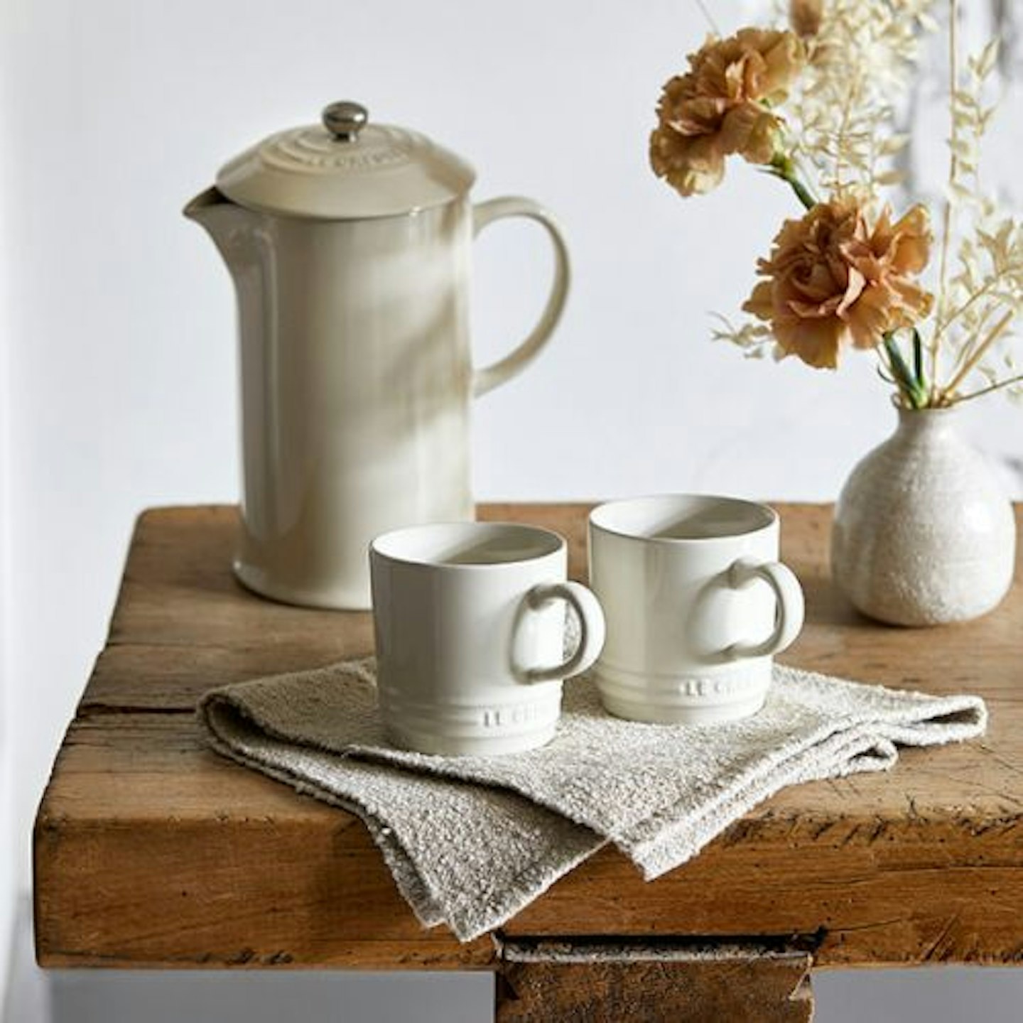 Le Creuset Meringue Stoneware Cafetiere