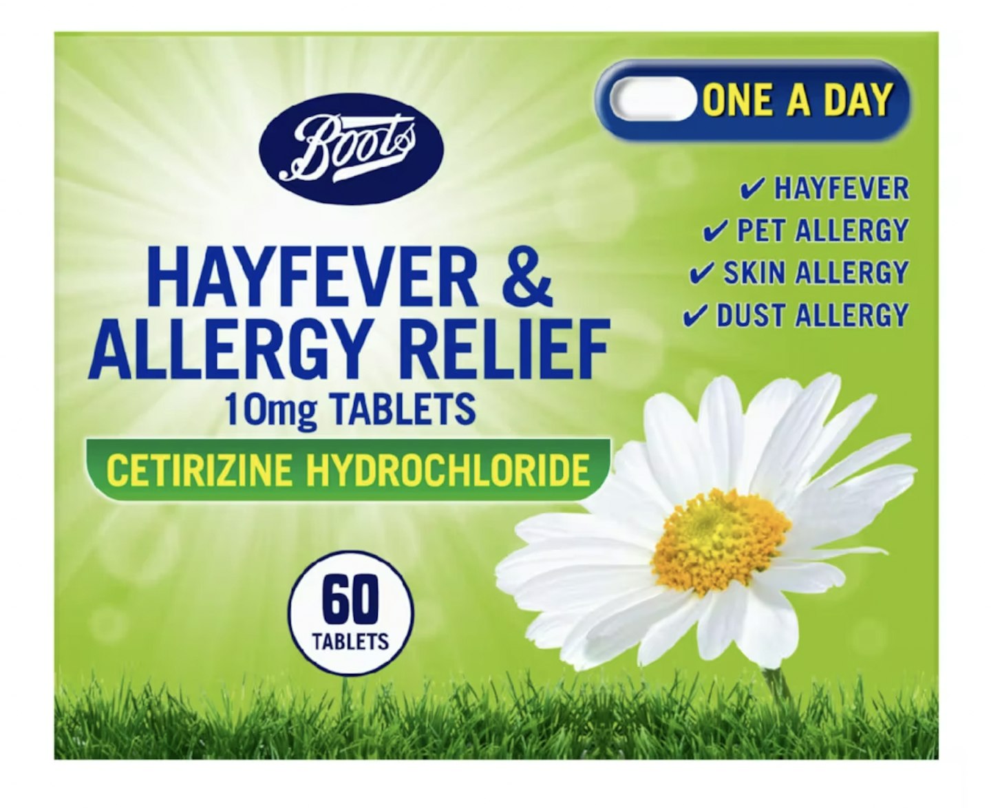 Boots Hayfever & Allergy Relief 10mg Tablets (60 Tablets)