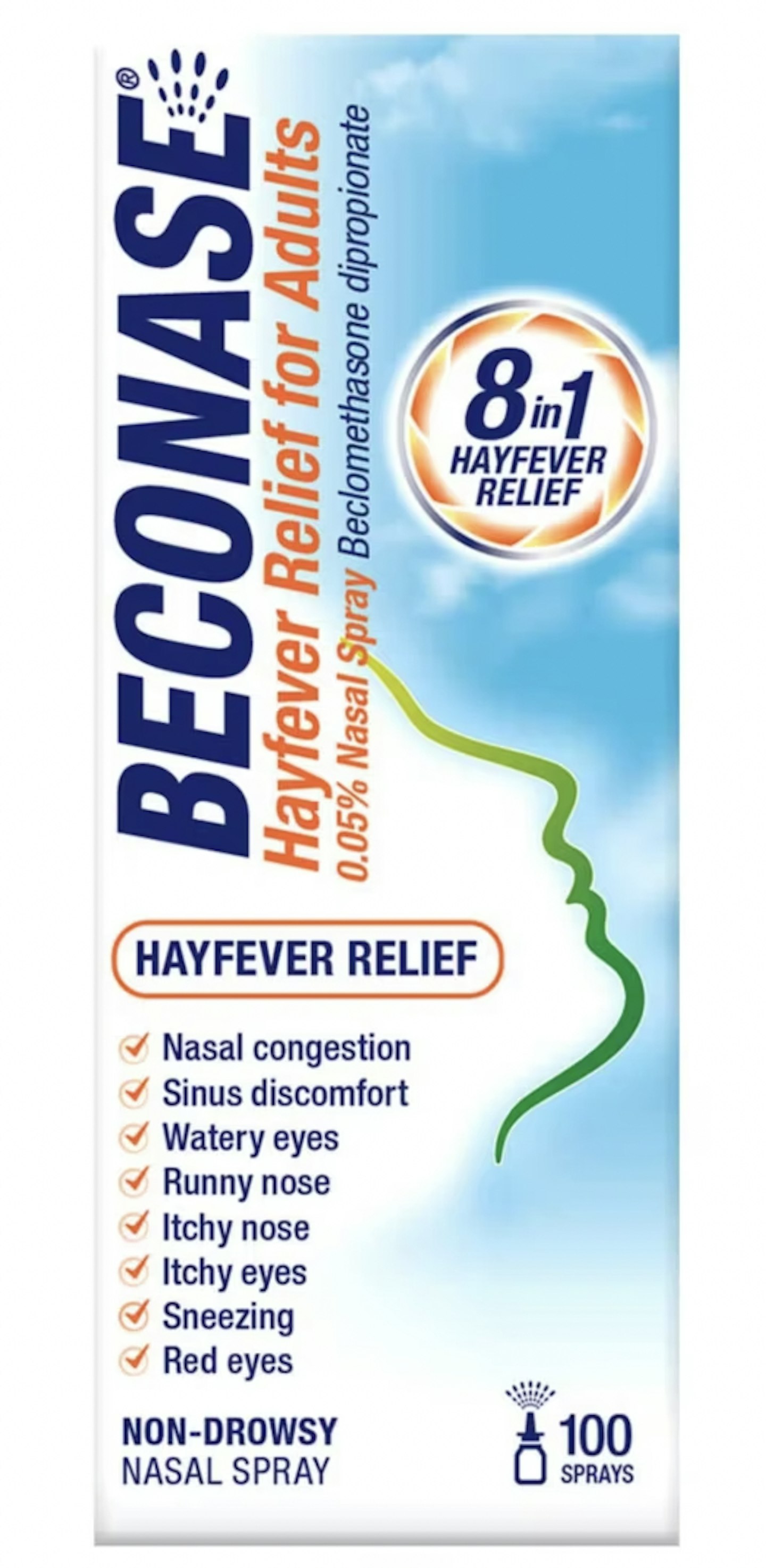 Beconase Hayfever Relief for Adults Nasal Spray - 100 Sprays