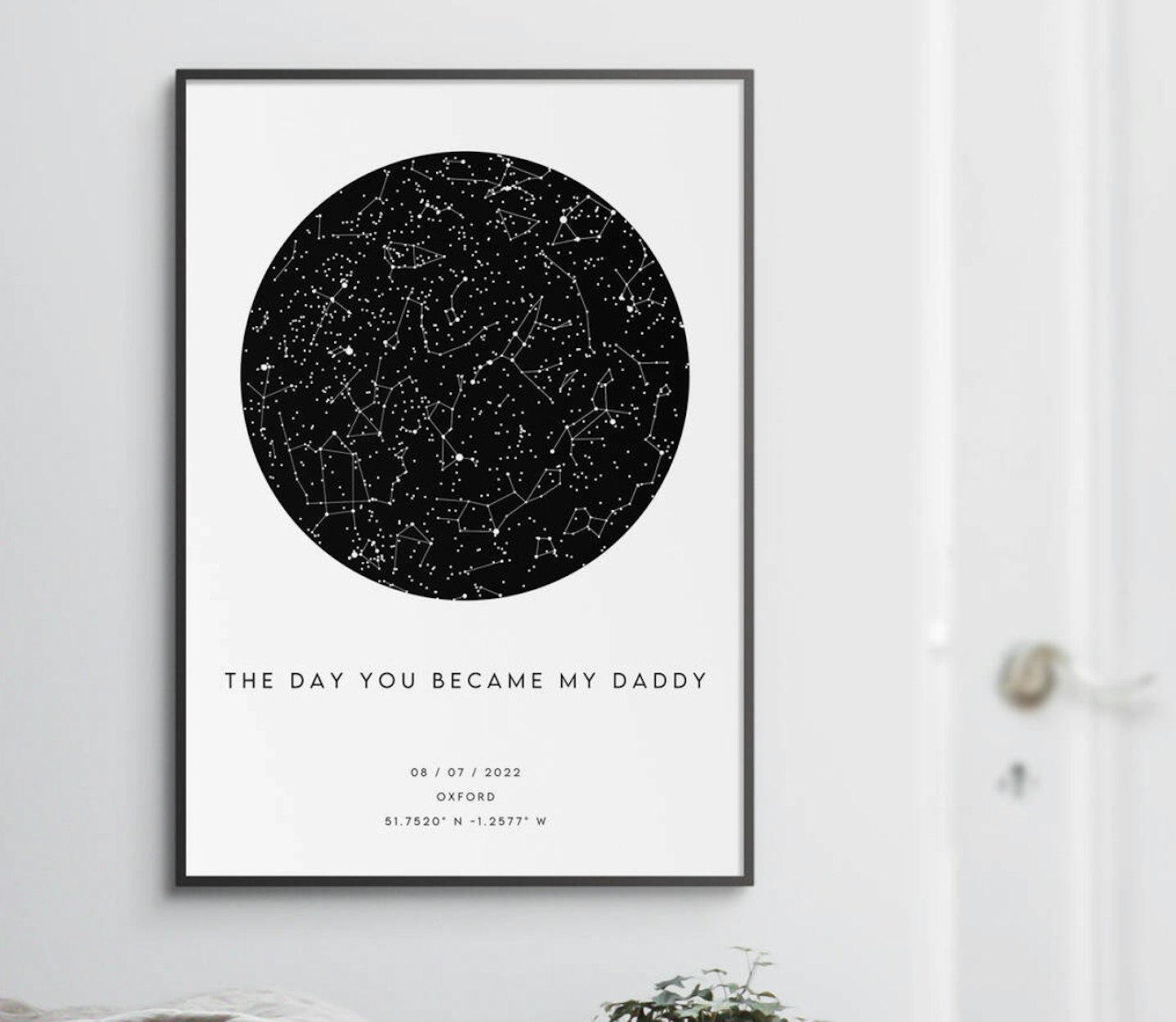 The Day You Became My Daddy Star Print Fathers Day Gift