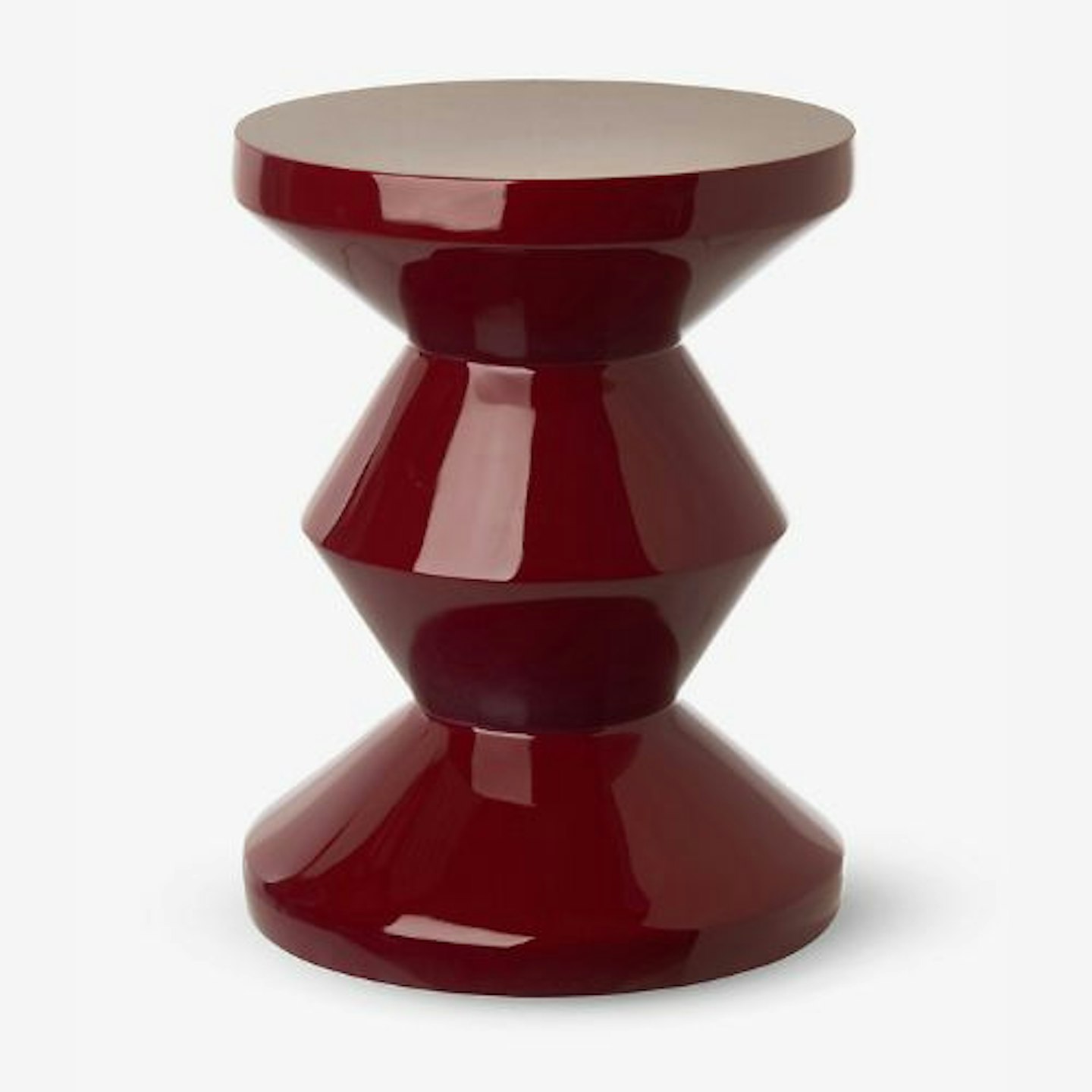 Pols Potten Zig Zag Lacquered Stool in Red