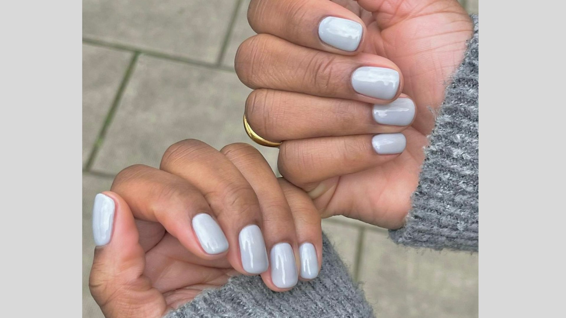 light gray nail designs
