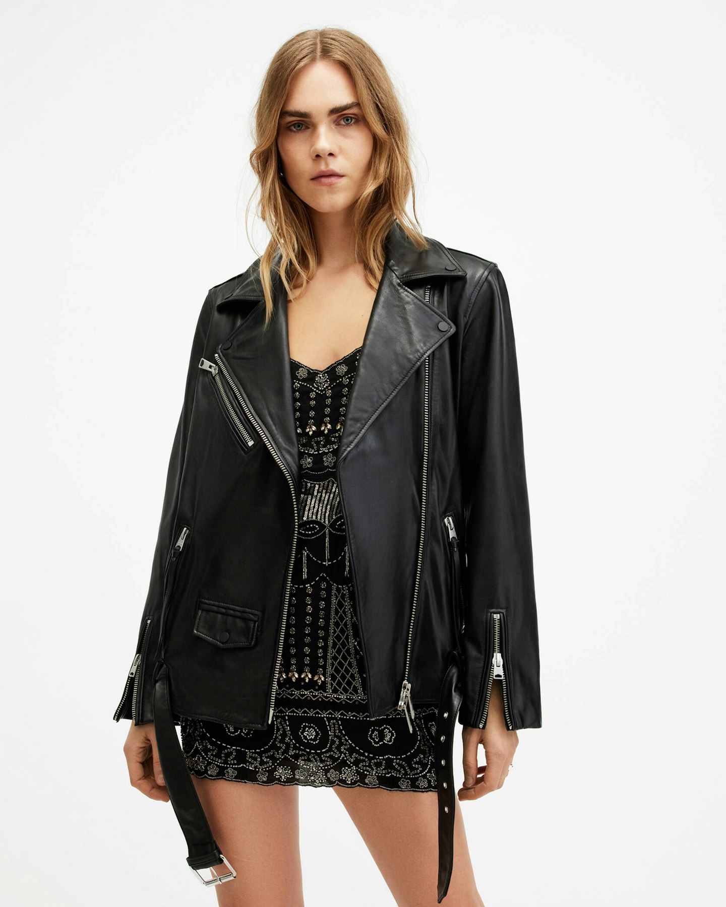 allsaints biker jacket glastonbury packing list