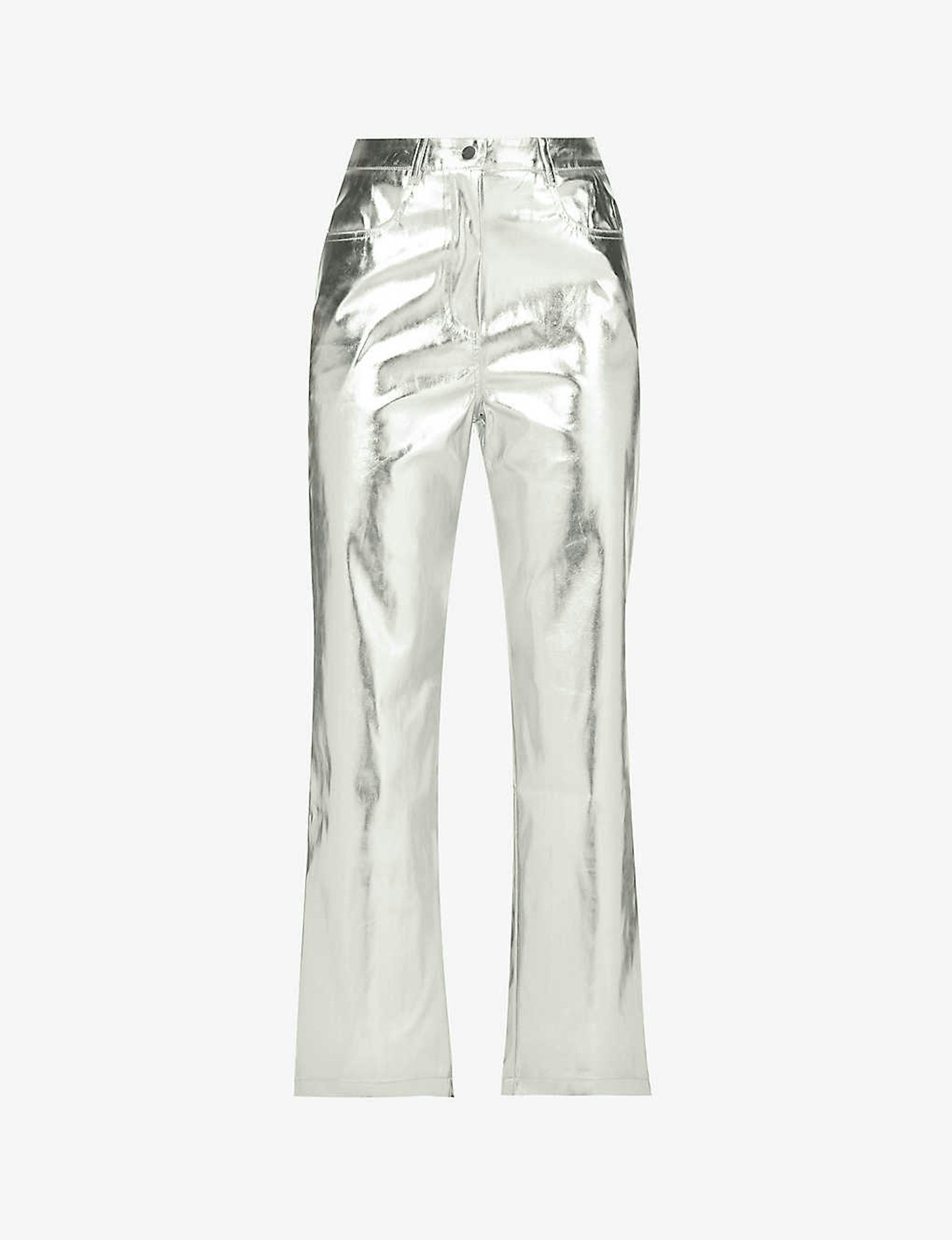 Amy Lynn, Lupe Straight-Leg High-Rise Faux Leather Trousers