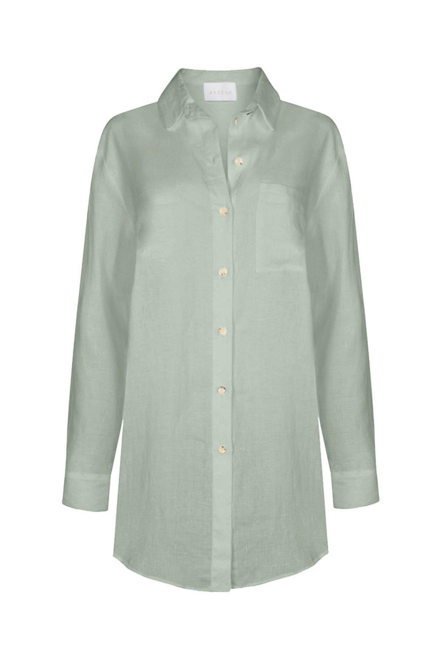 Asceno, Formentera Verde Lightweight Cotton Shirt