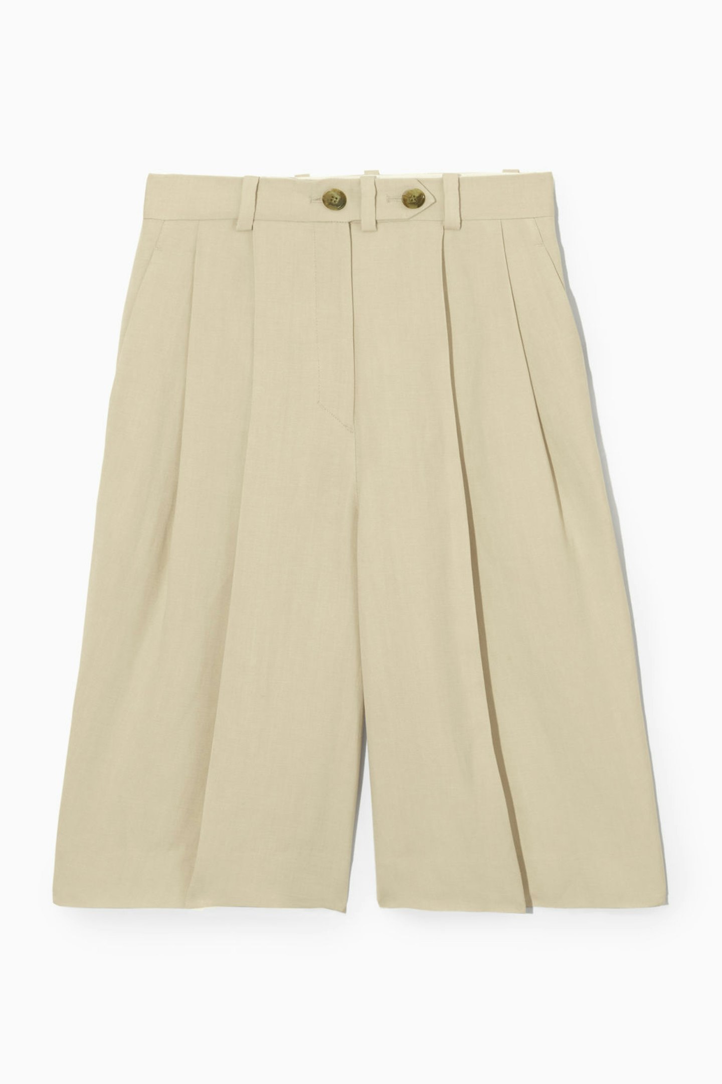 COS, Tailored Linen-Blend Bermuda Shorts