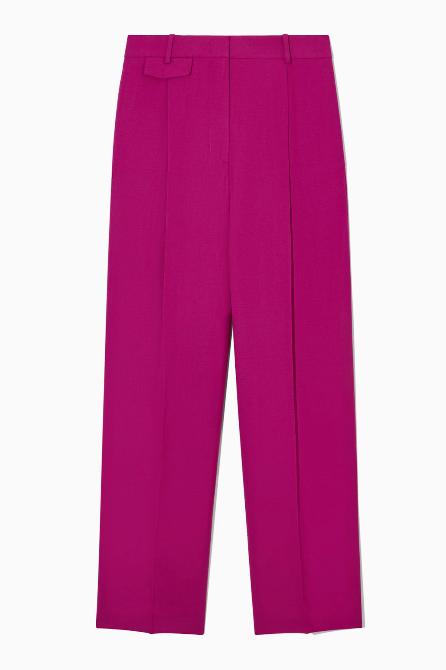 COS, Wide-Leg Pleated Linen-Blend Trousers