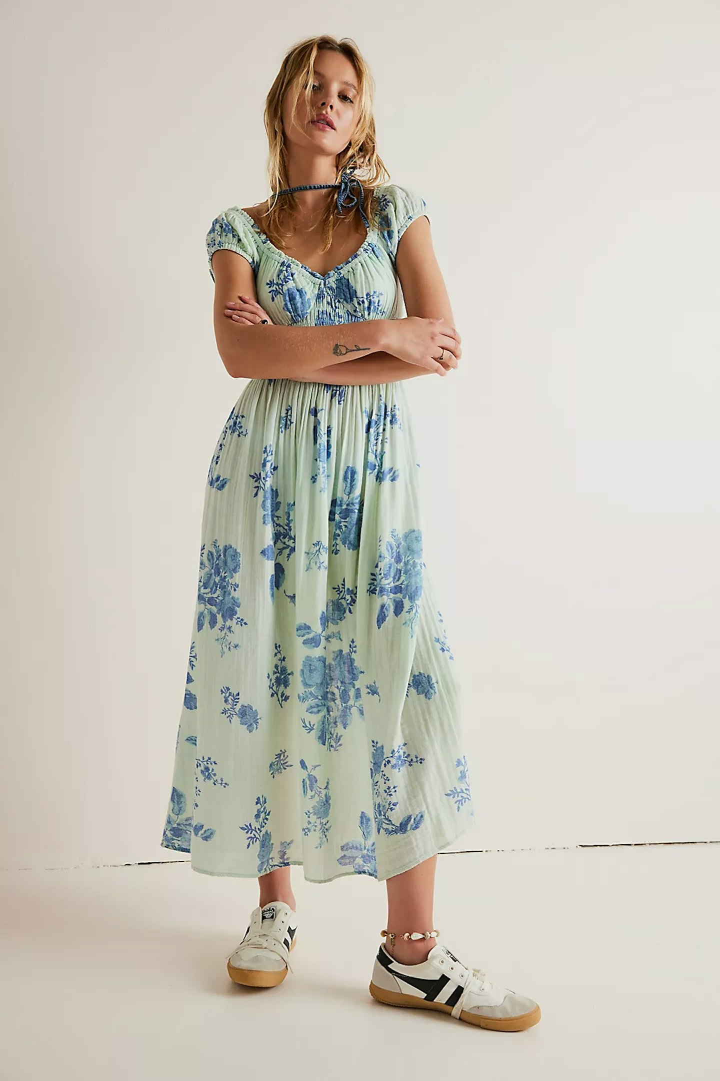 Free People Forget Me Not Midi Dress