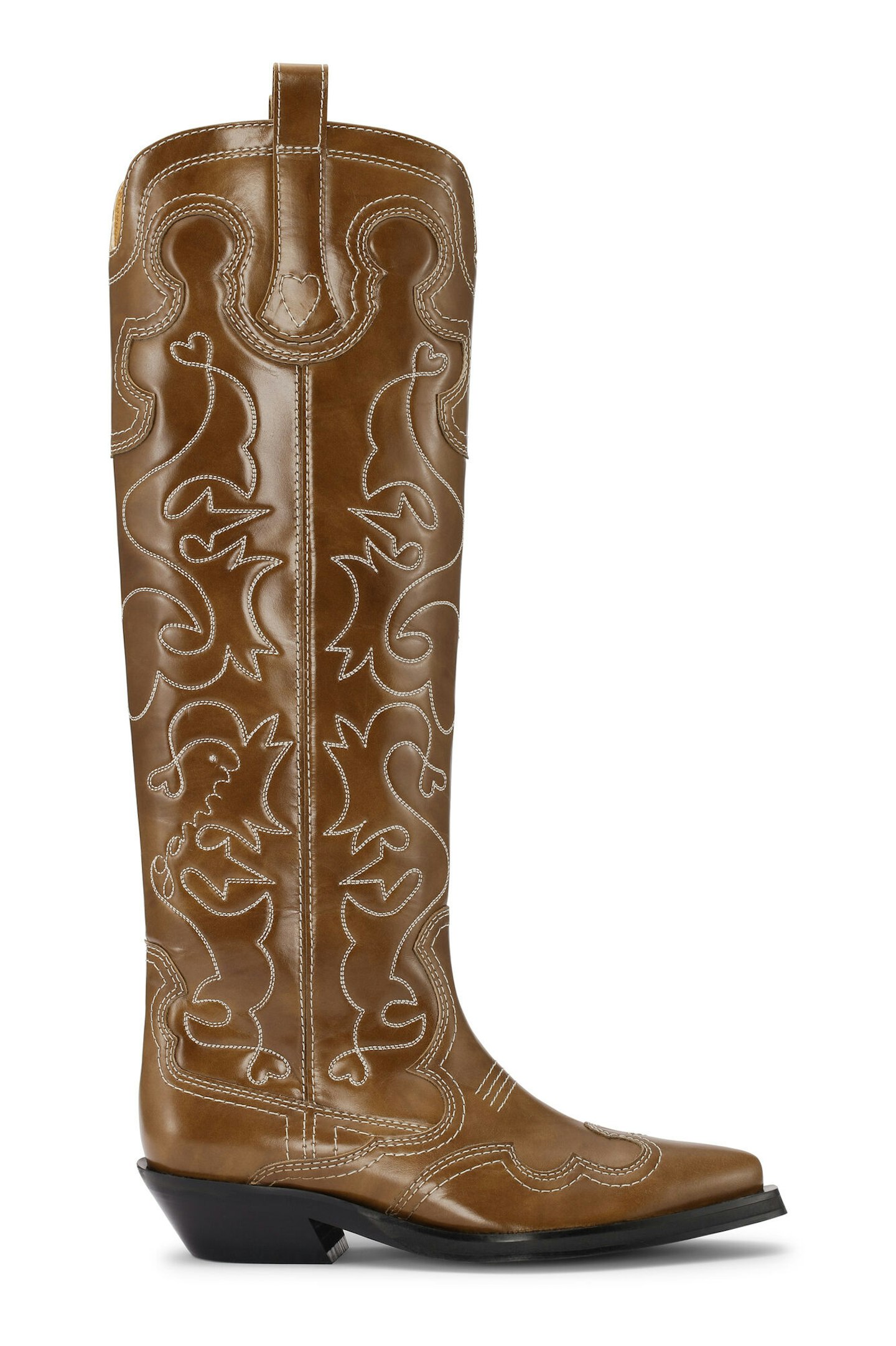 Ganni, Embroidered Western Boots